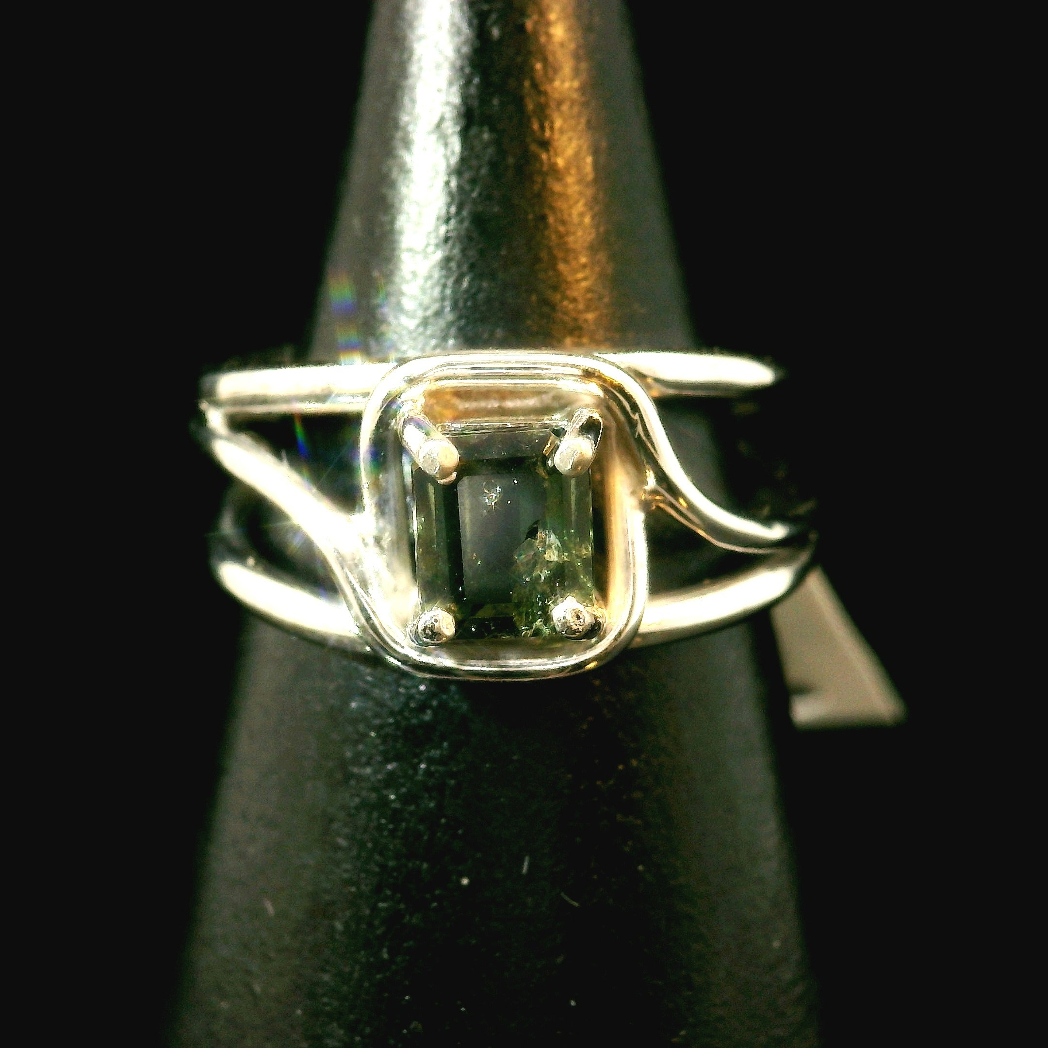 Kornerupine Midi Cuff Ring .925 Silver for Harmony, New Ideas & Relationships and Manifestation