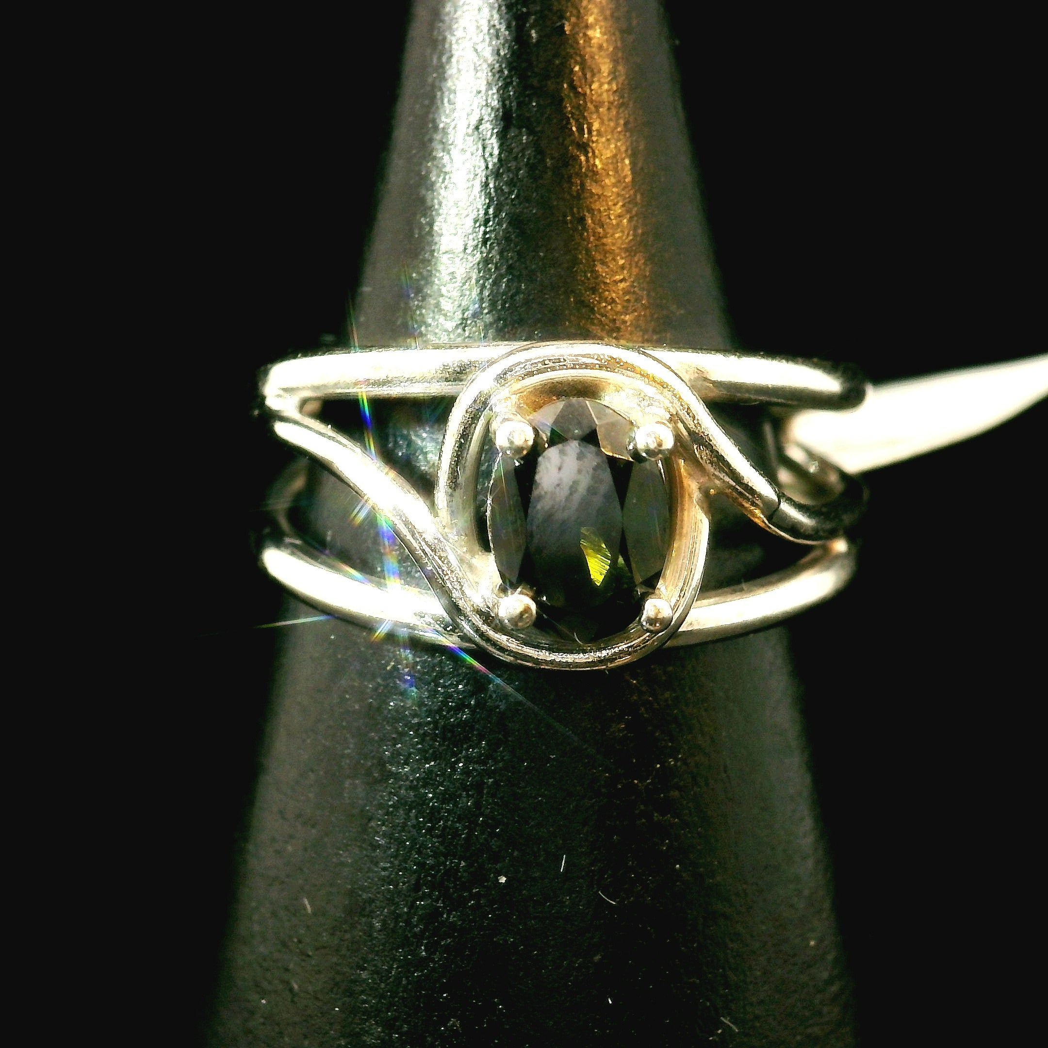 Kornerupine Midi Cuff Ring .925 Silver for Harmony, New Ideas & Relationships and Manifestation