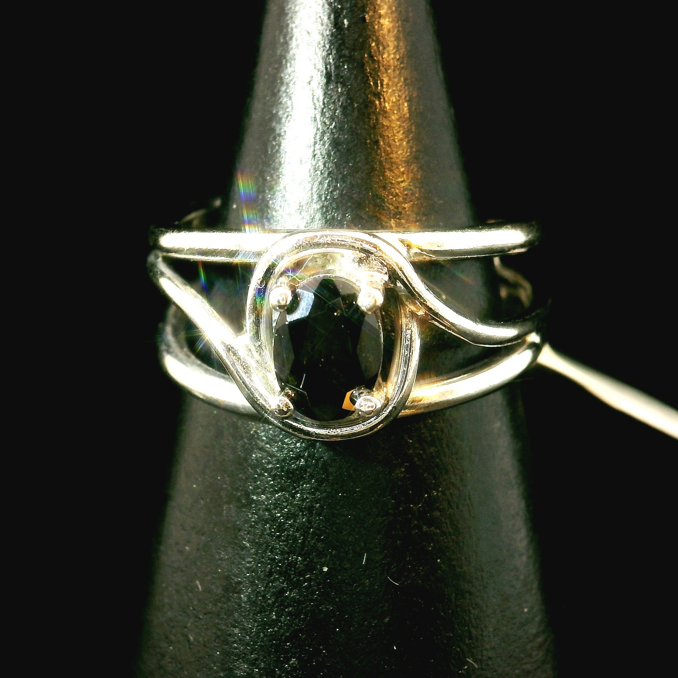 Kornerupine Midi Cuff Ring .925 Silver for Harmony, New Ideas & Relationships and Manifestation