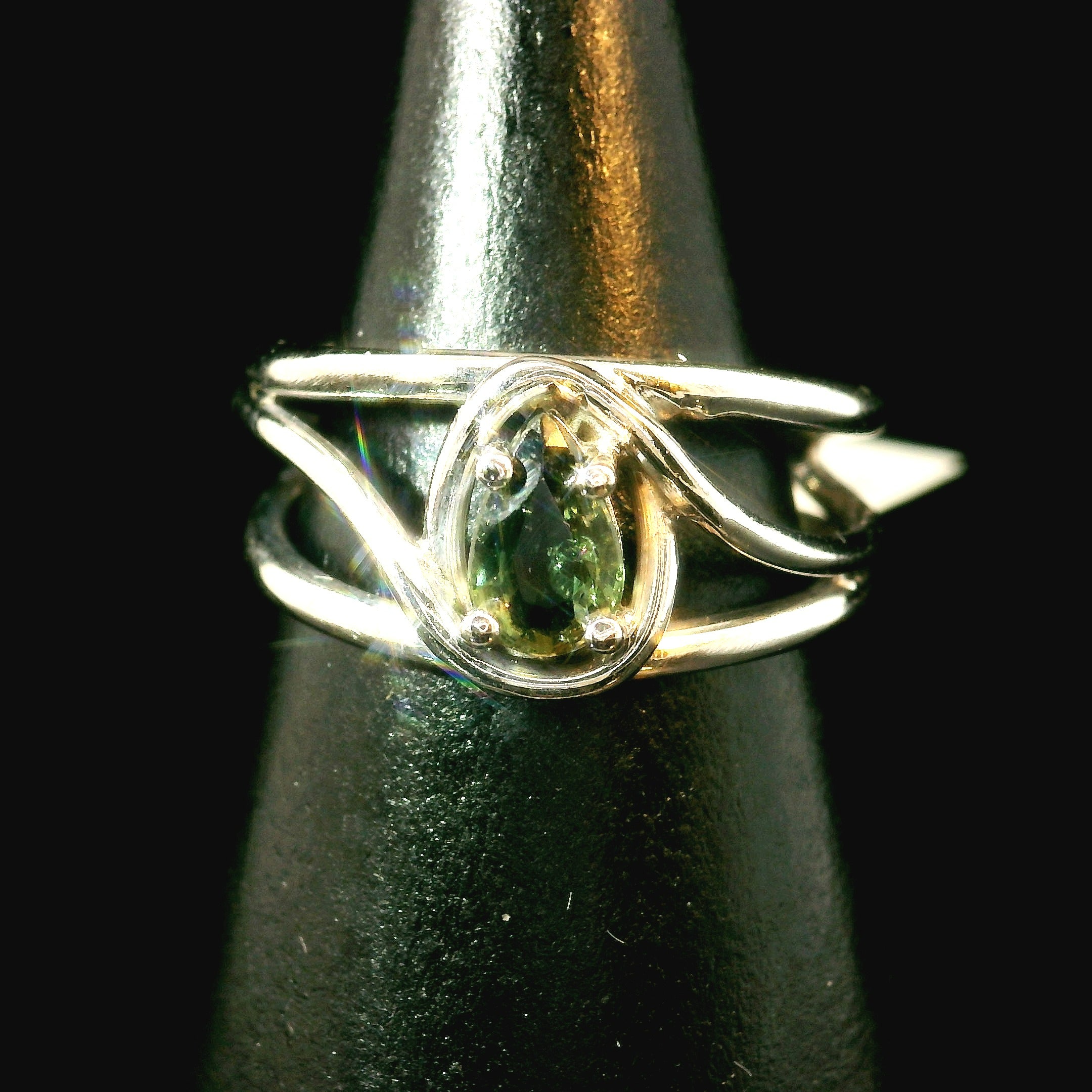 Kornerupine Midi Cuff Ring .925 Silver for Harmony, New Ideas & Relationships and Manifestation