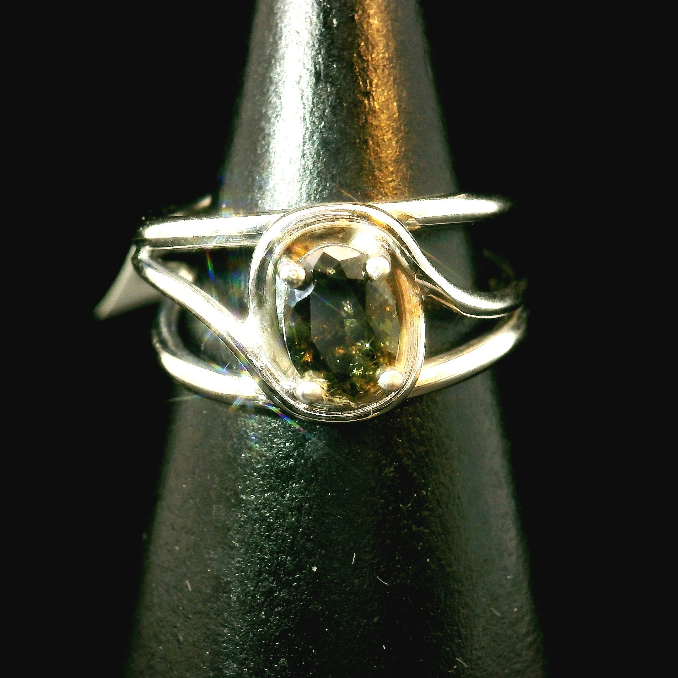 Kornerupine Midi Cuff Ring .925 Silver for Harmony, New Ideas & Relationships and Manifestation