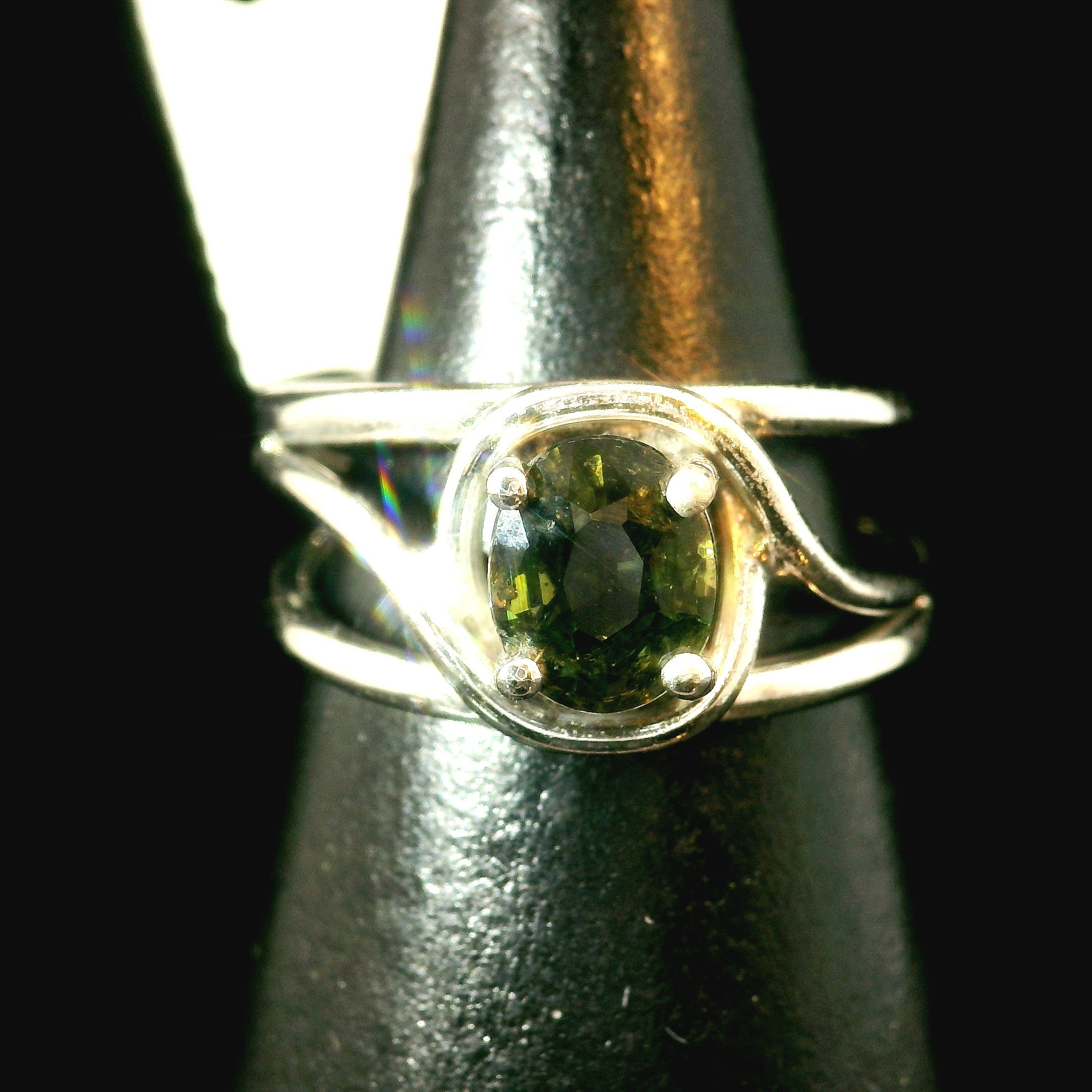 Kornerupine Midi Cuff Ring .925 Silver for Harmony, New Ideas & Relationships and Manifestation