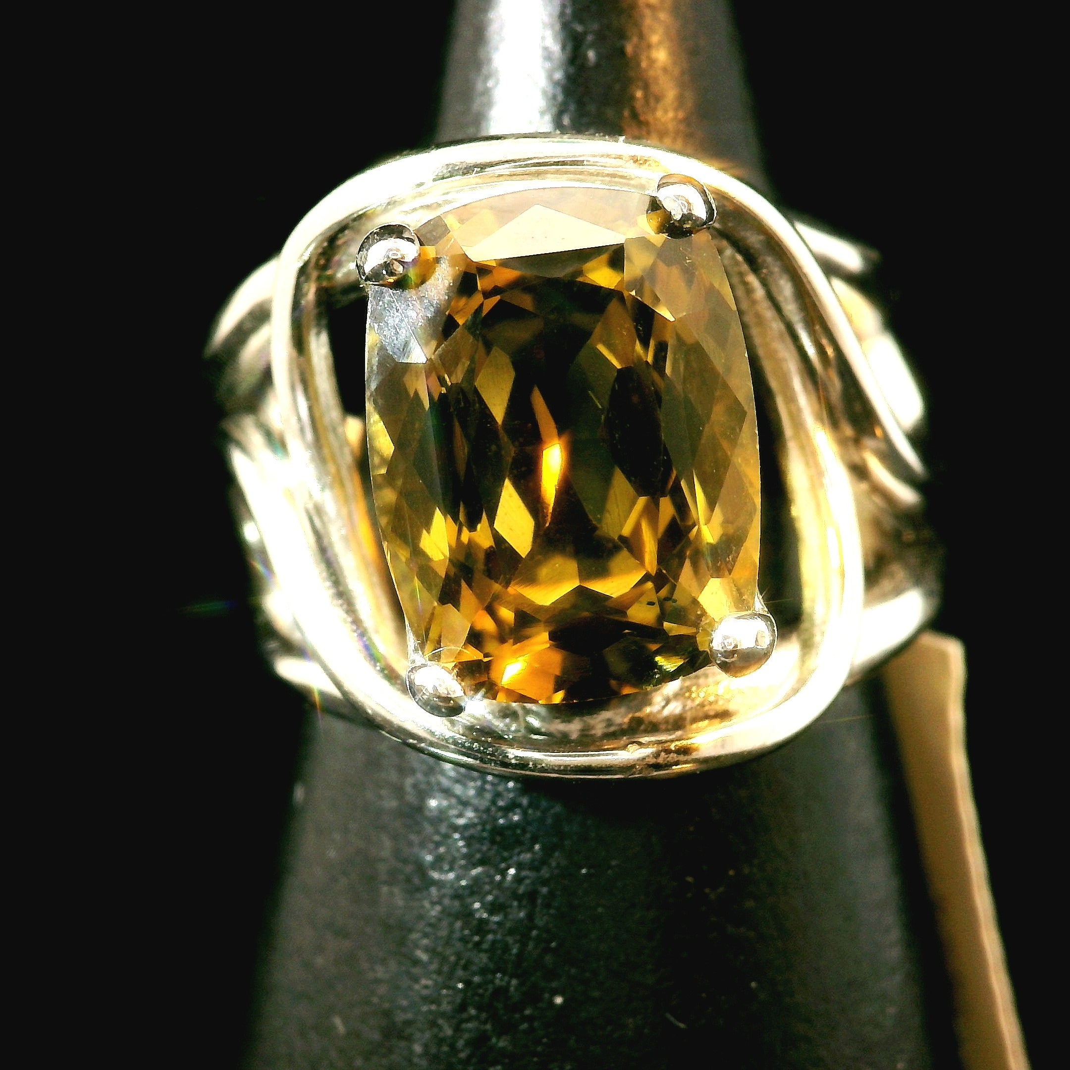 Kornerupine Midi Cuff Ring .925 Silver for Harmony, New Ideas & Relationships and Manifestation