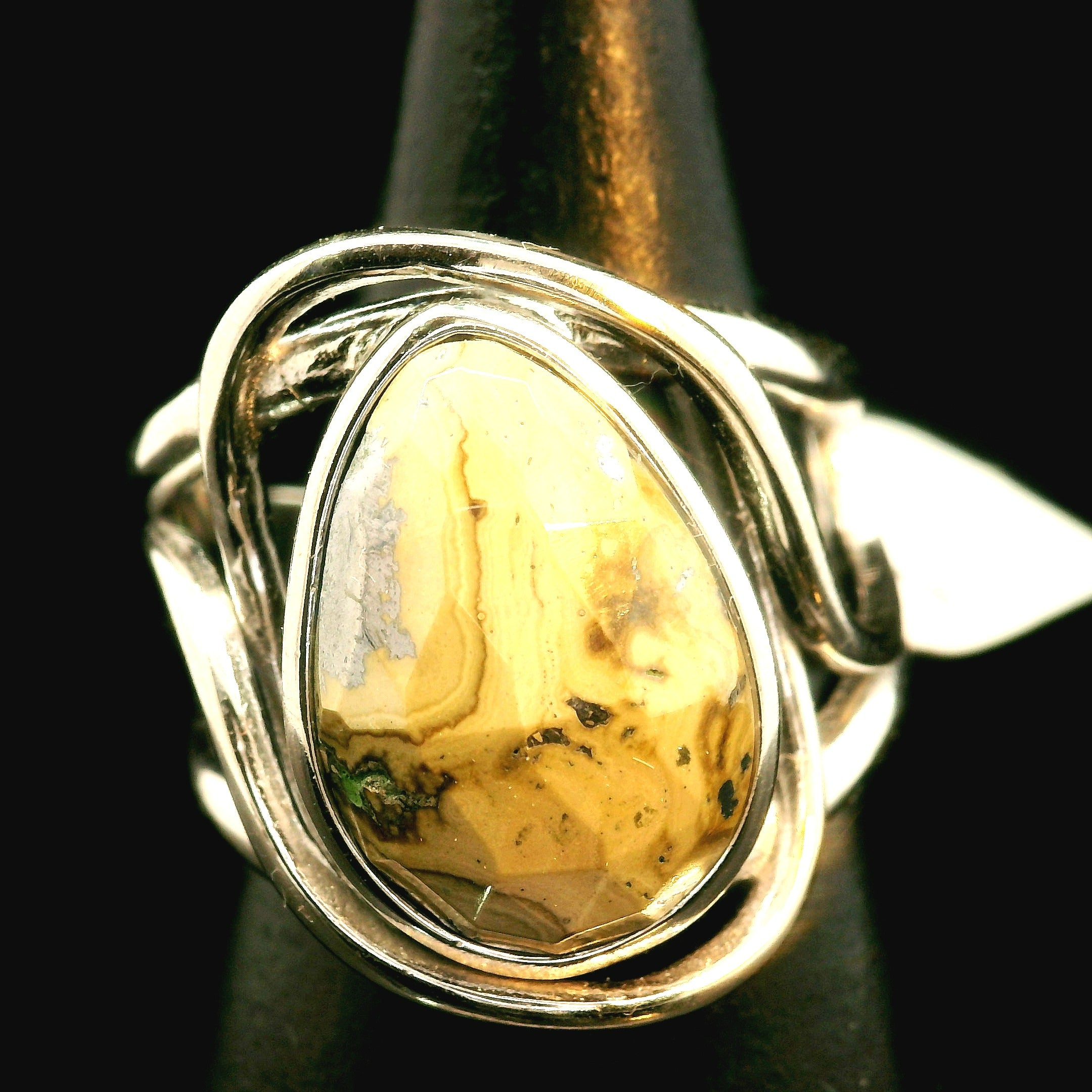 Schalenblende Cuff Ring .925 Silver for Transformation, Grounding and Protection