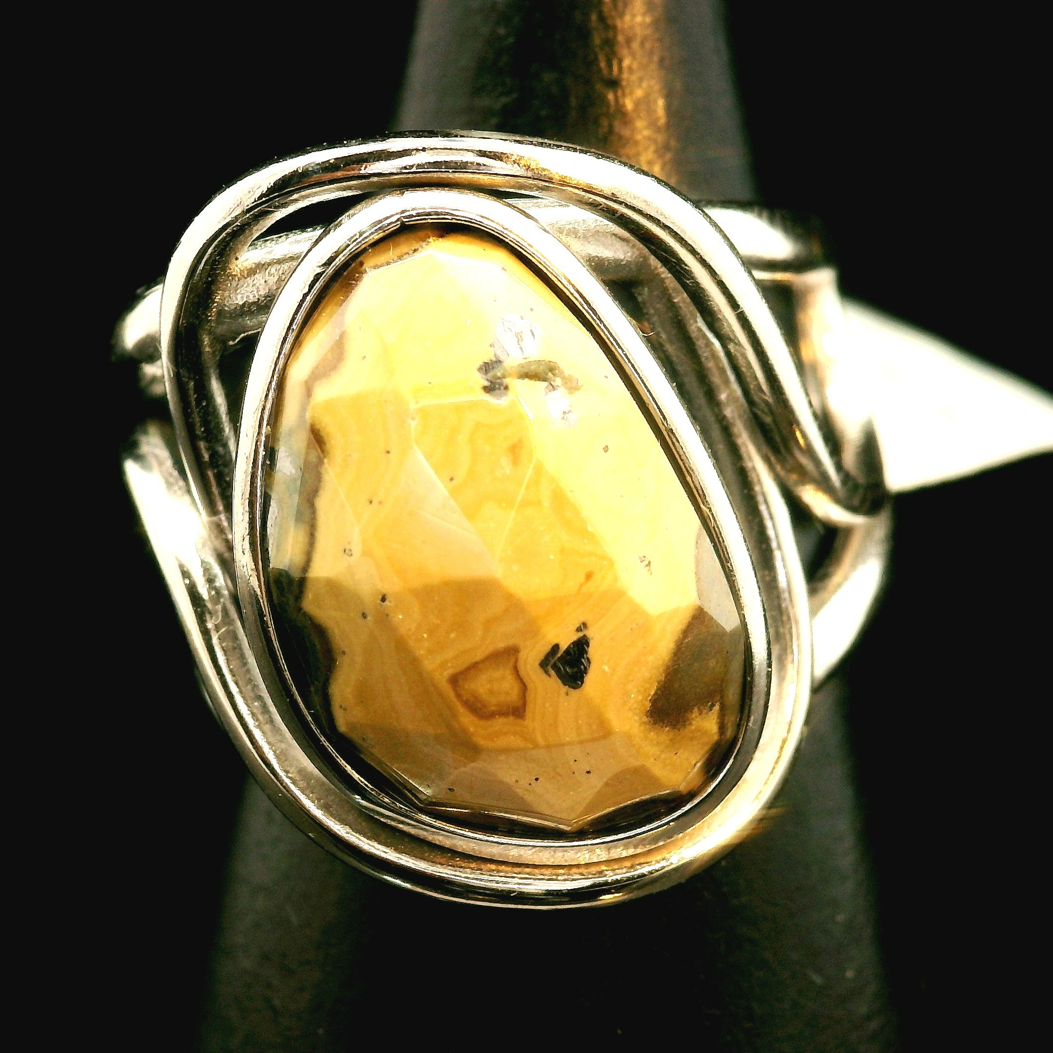Schalenblende Cuff Ring .925 Silver for Transformation, Grounding and Protection