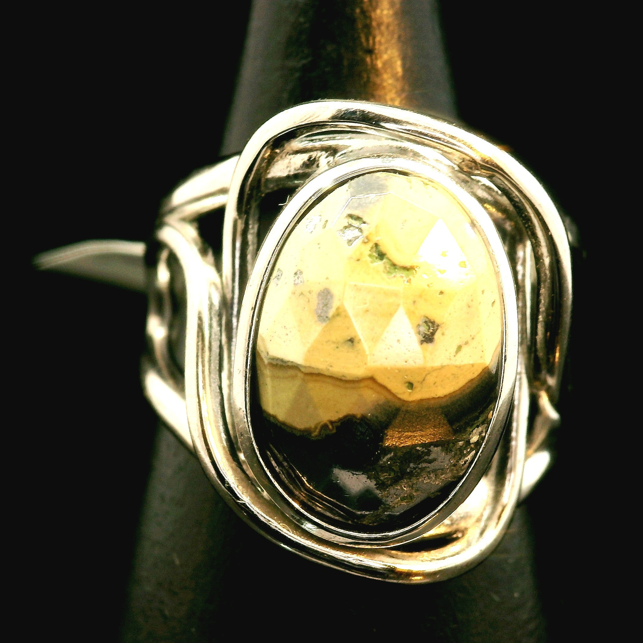Schalenblende Cuff Ring .925 Silver for Transformation, Grounding and Protection