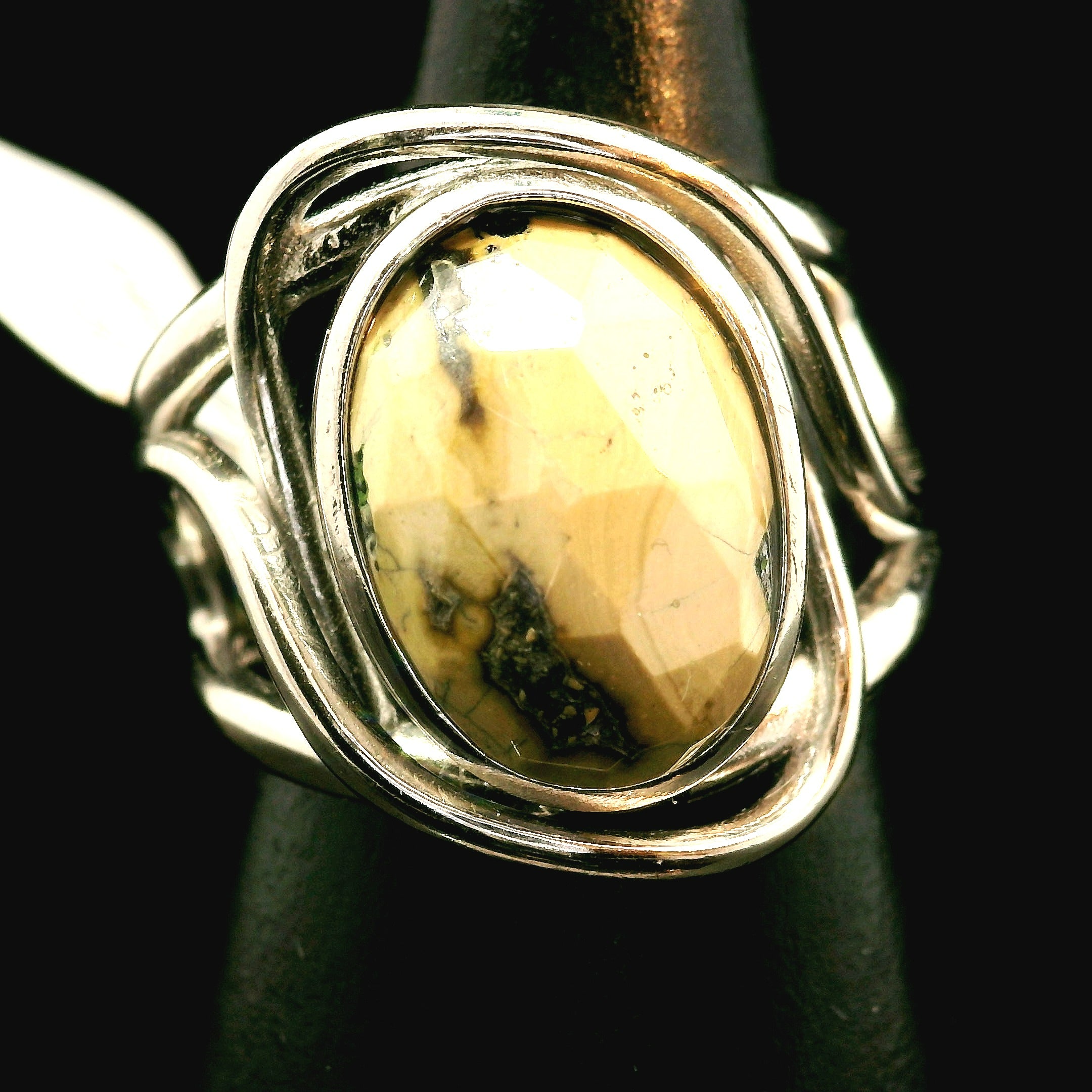Schalenblende Cuff Ring .925 Silver for Transformation, Grounding and Protection