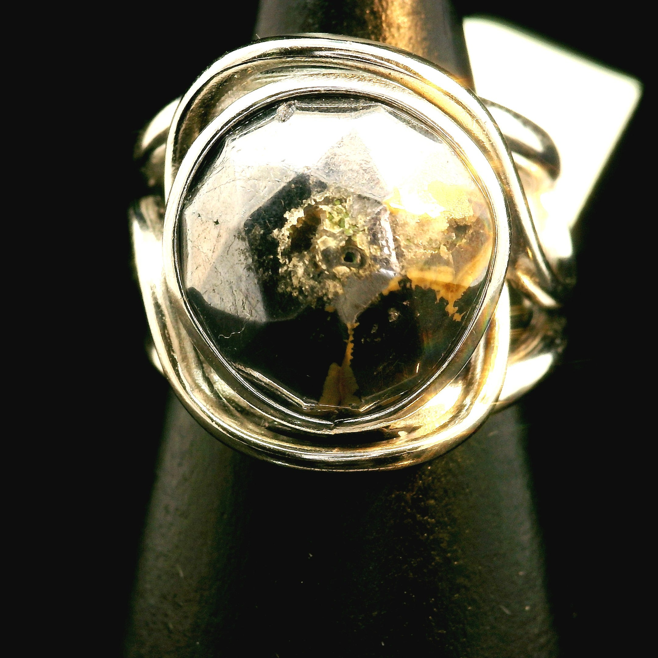 Schalenblende Cuff Ring .925 Silver for Transformation, Grounding and Protection