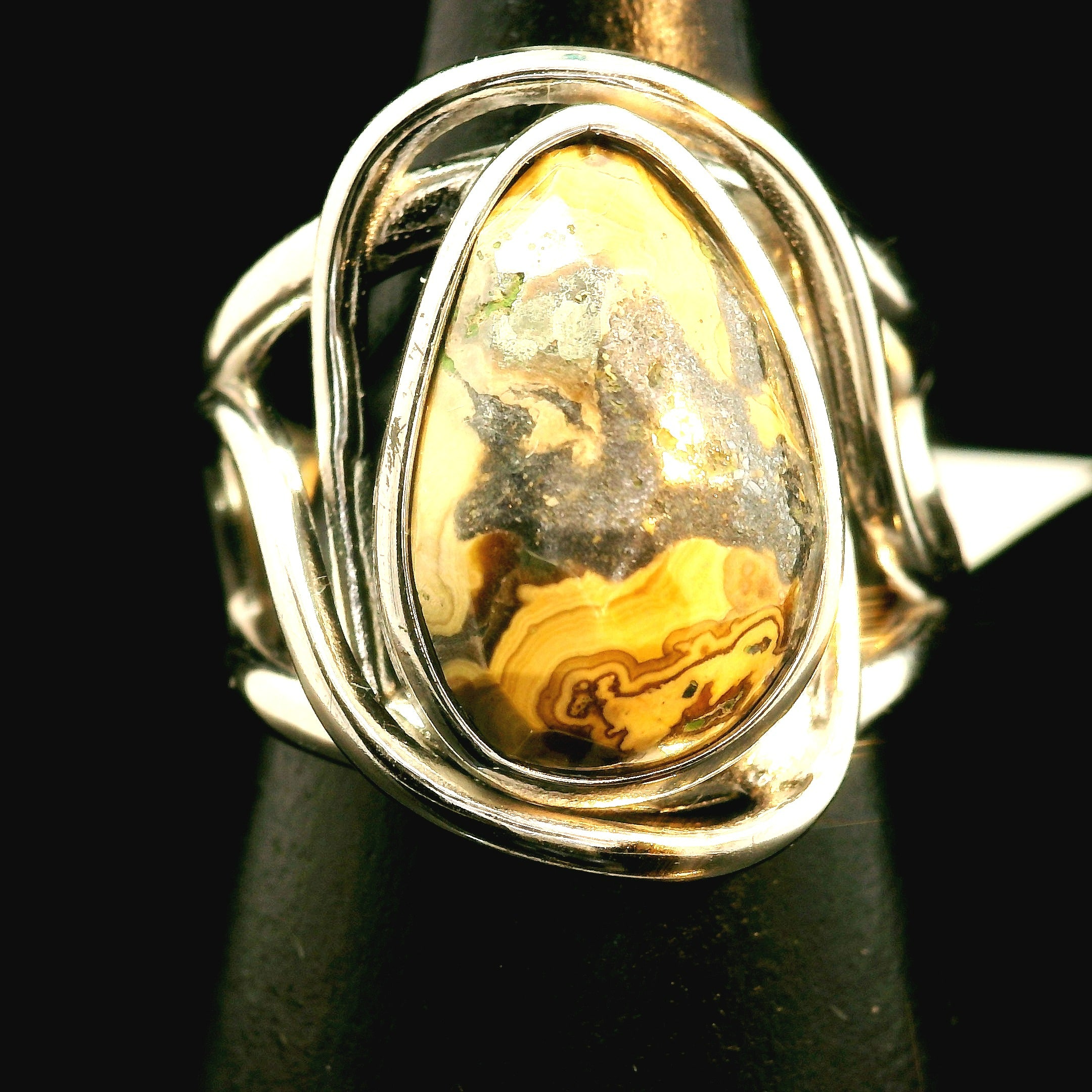 Schalenblende Cuff Ring .925 Silver for Transformation, Grounding and Protection