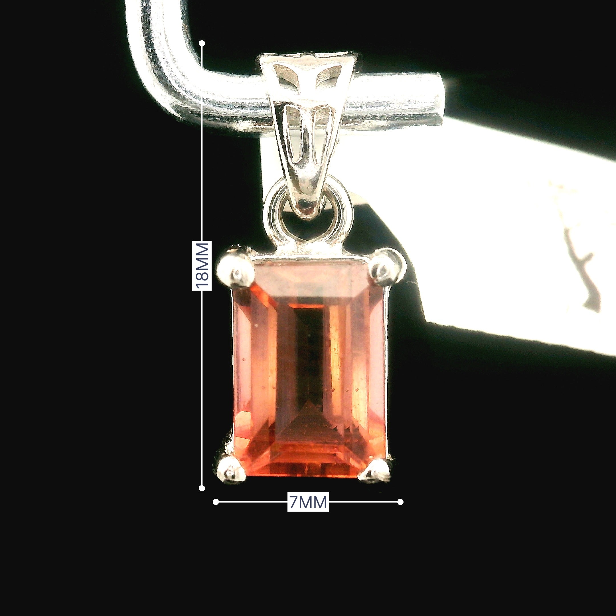 Pink Tourmaline Pendant .925 Silver for Removing Insecurities and Helping Inspire Creativity