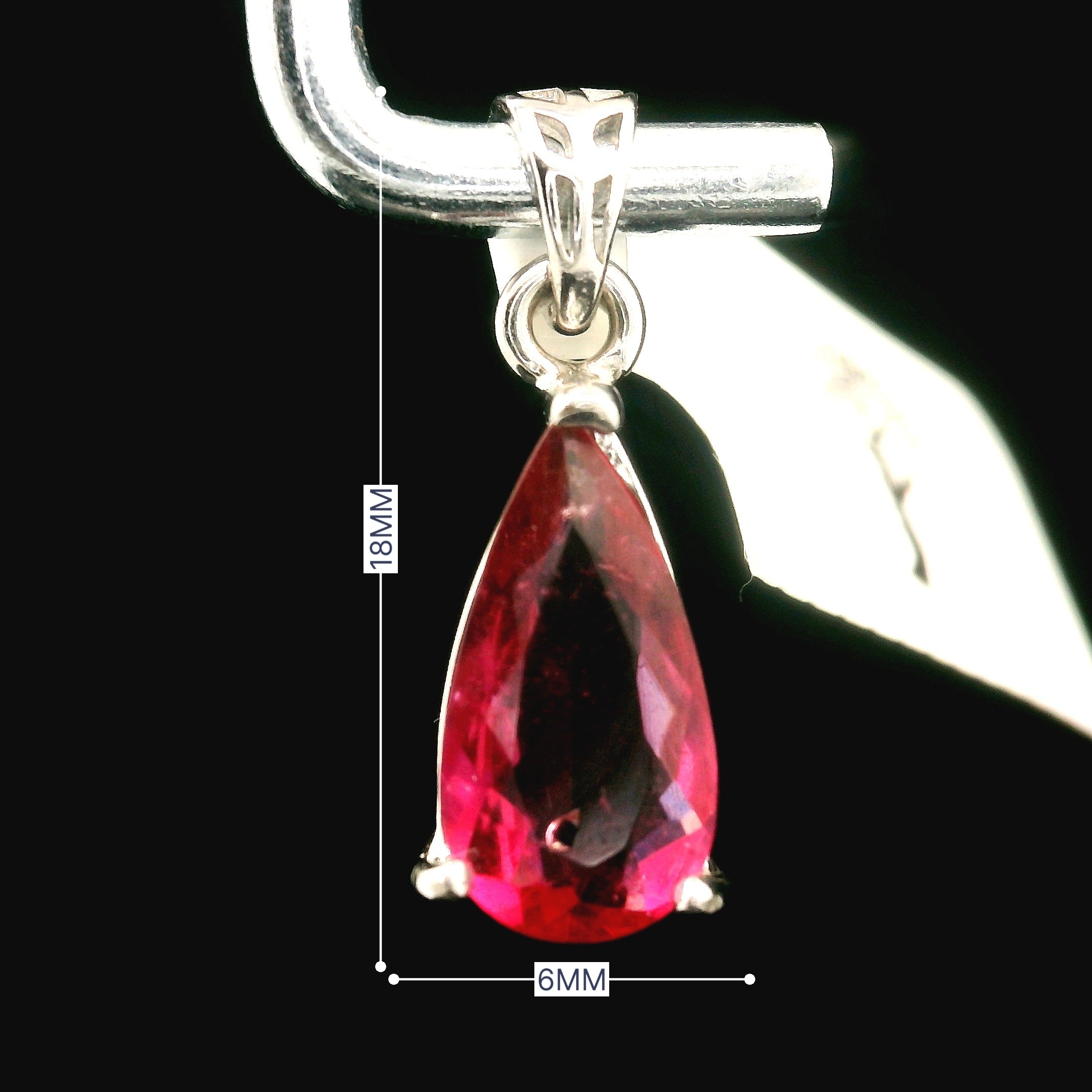 Pink Tourmaline Pendant .925 Silver for Removing Insecurities and Helping Inspire Creativity
