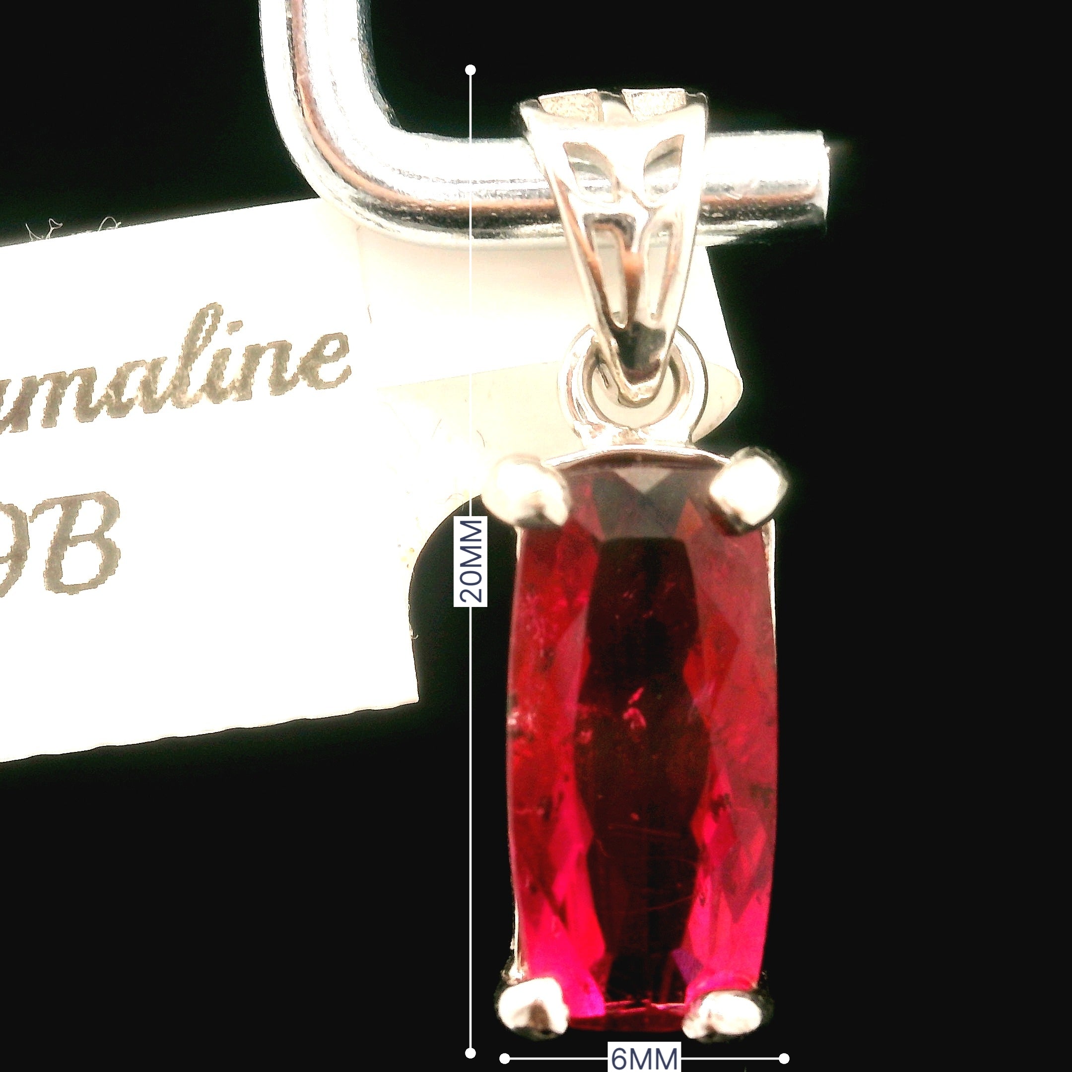 Pink Tourmaline Pendant .925 Silver for Removing Insecurities and Helping Inspire Creativity