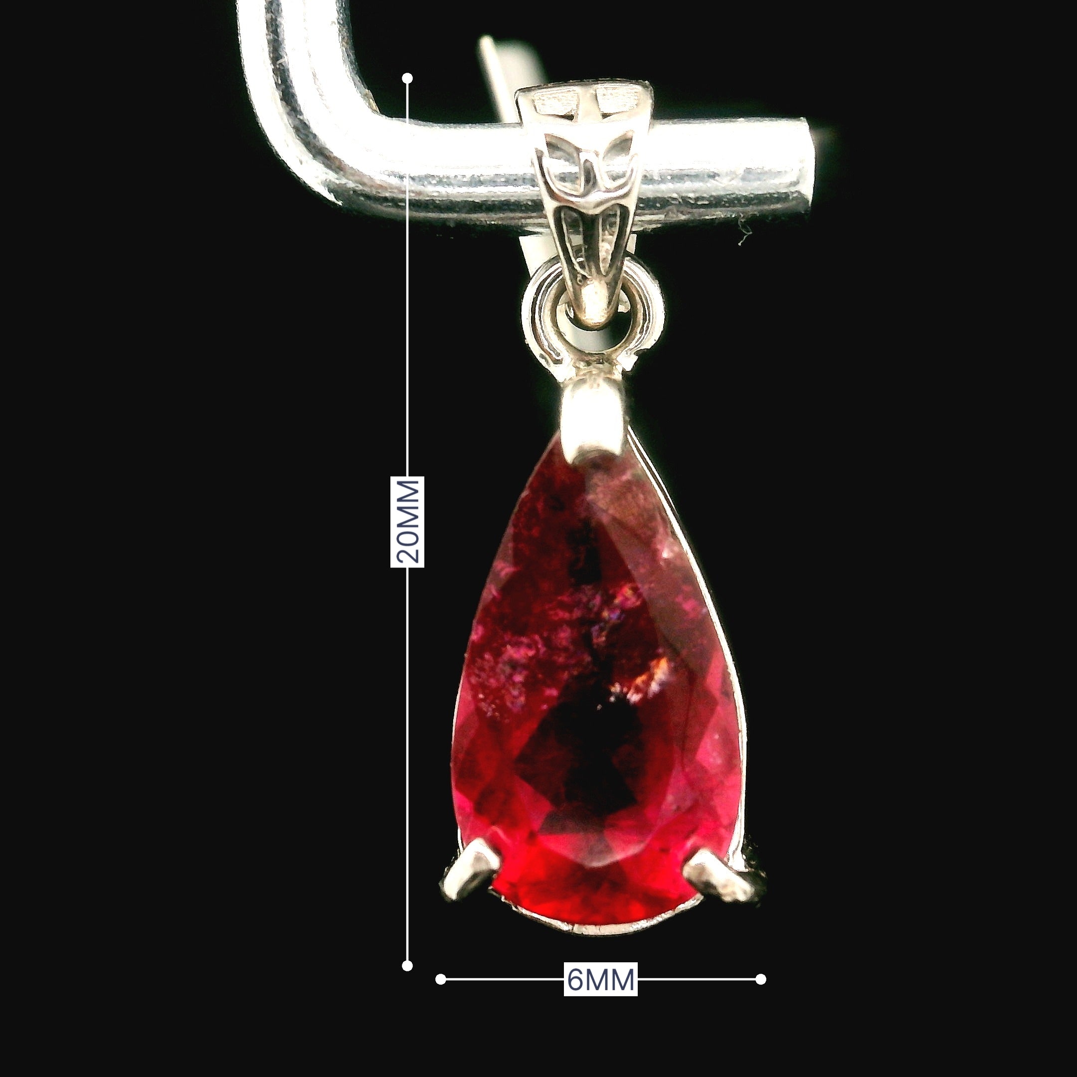 Pink Tourmaline Pendant .925 Silver for Removing Insecurities and Helping Inspire Creativity