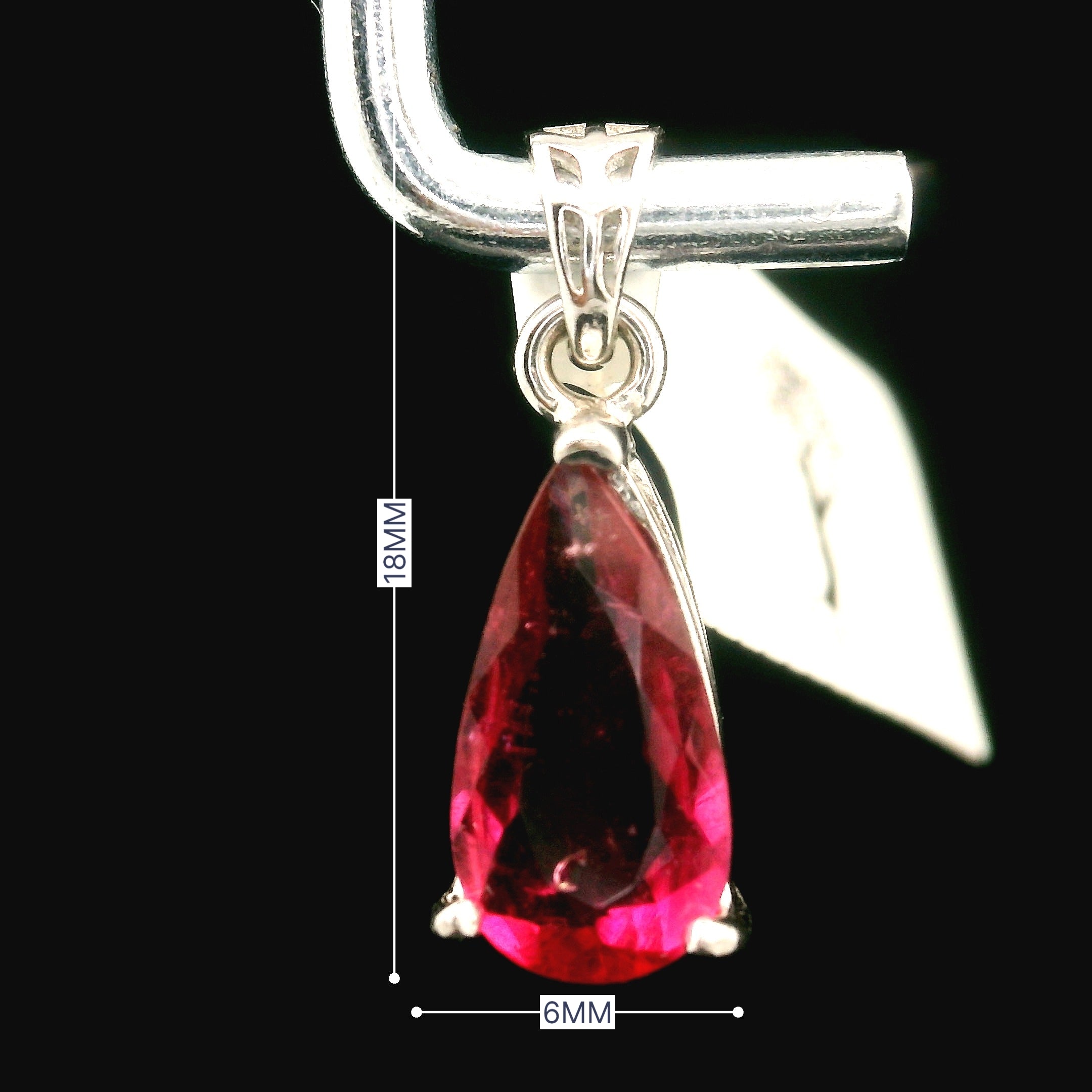 Pink Tourmaline Pendant .925 Silver for Removing Insecurities and Helping Inspire Creativity