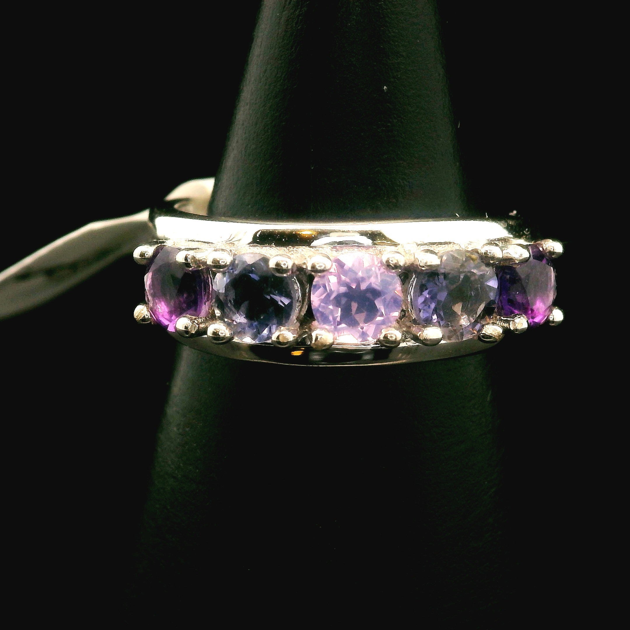 Multi-stone Stacker Cuff Ring .925 Silver for Healing, Intention Setting and Manifesting your Desires