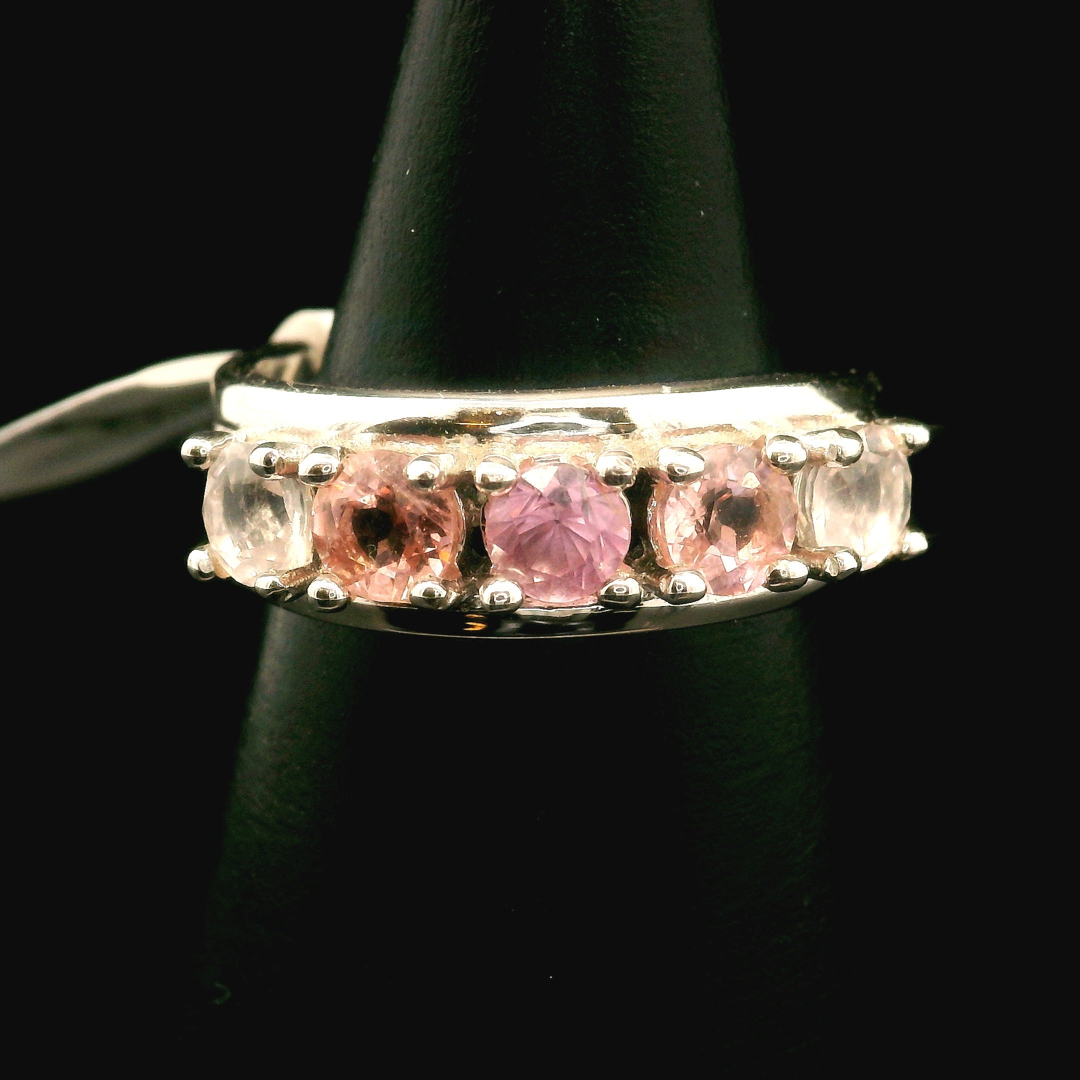 Multi-stone Stacker Cuff Ring .925 Silver for Healing, Intention Setting and Manifesting your Desires