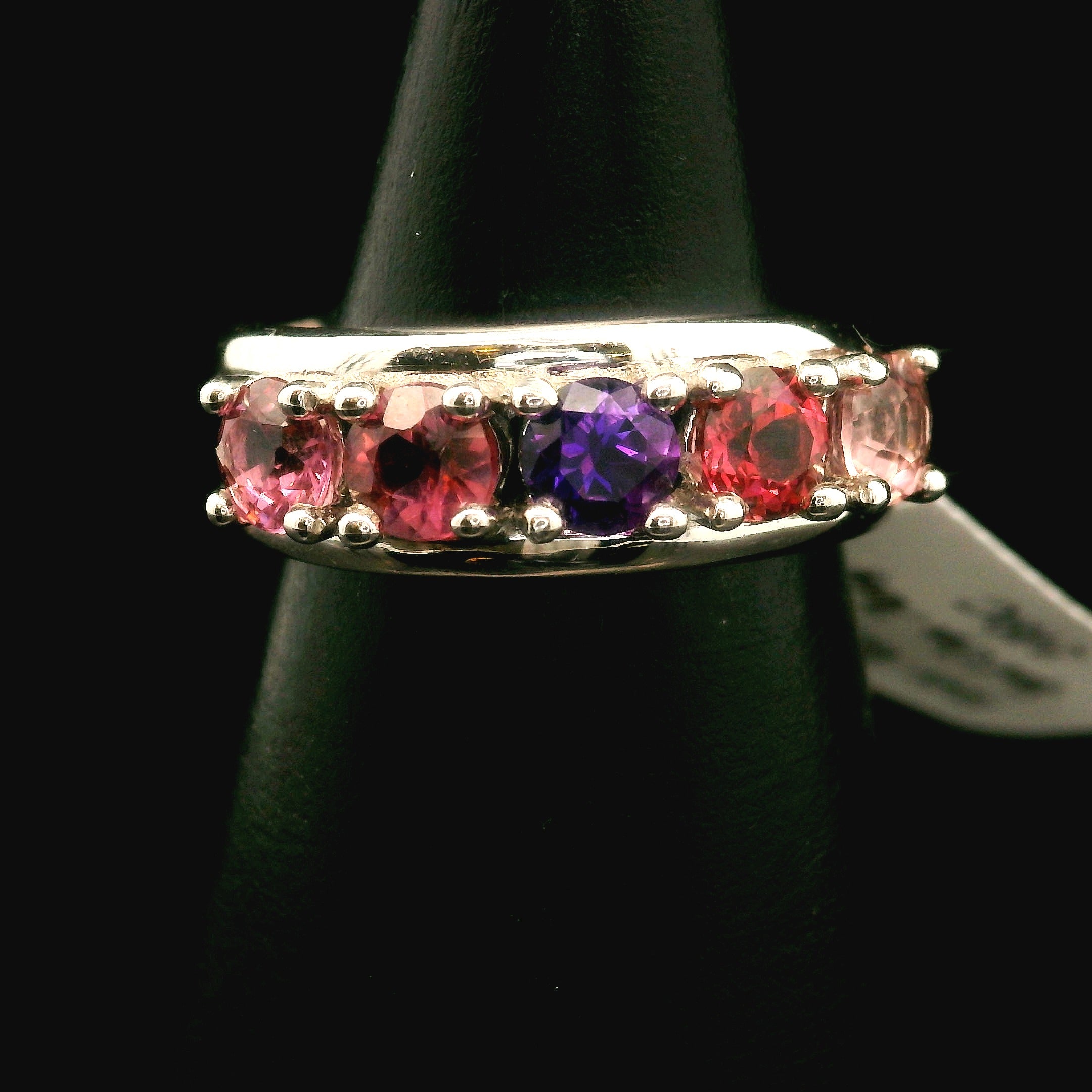 Multi-stone Stacker Cuff Ring .925 Silver for Healing, Intention Setting and Manifesting your Desires