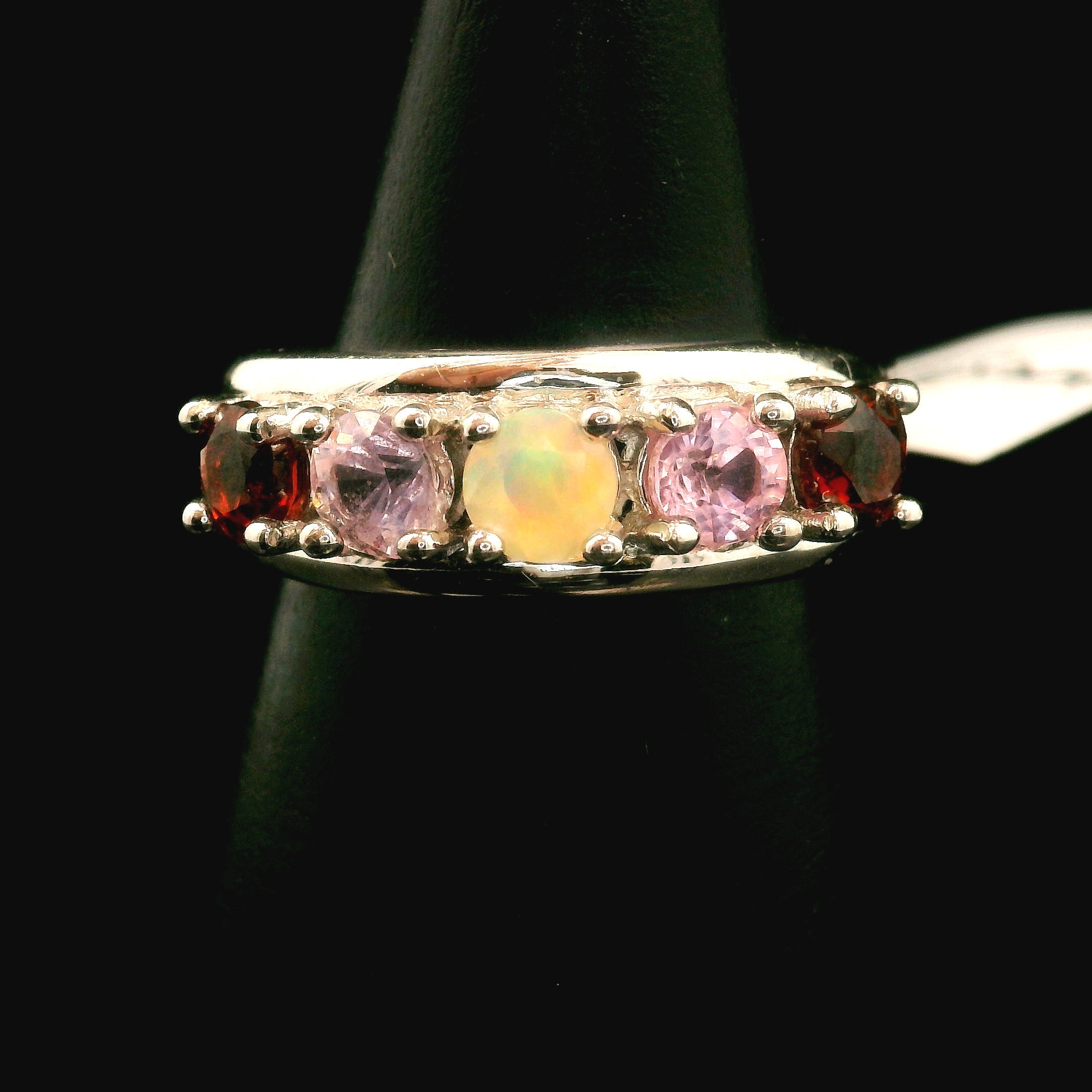 Multi-stone Stacker Cuff Ring .925 Silver for Healing, Intention Setting and Manifesting your Desires