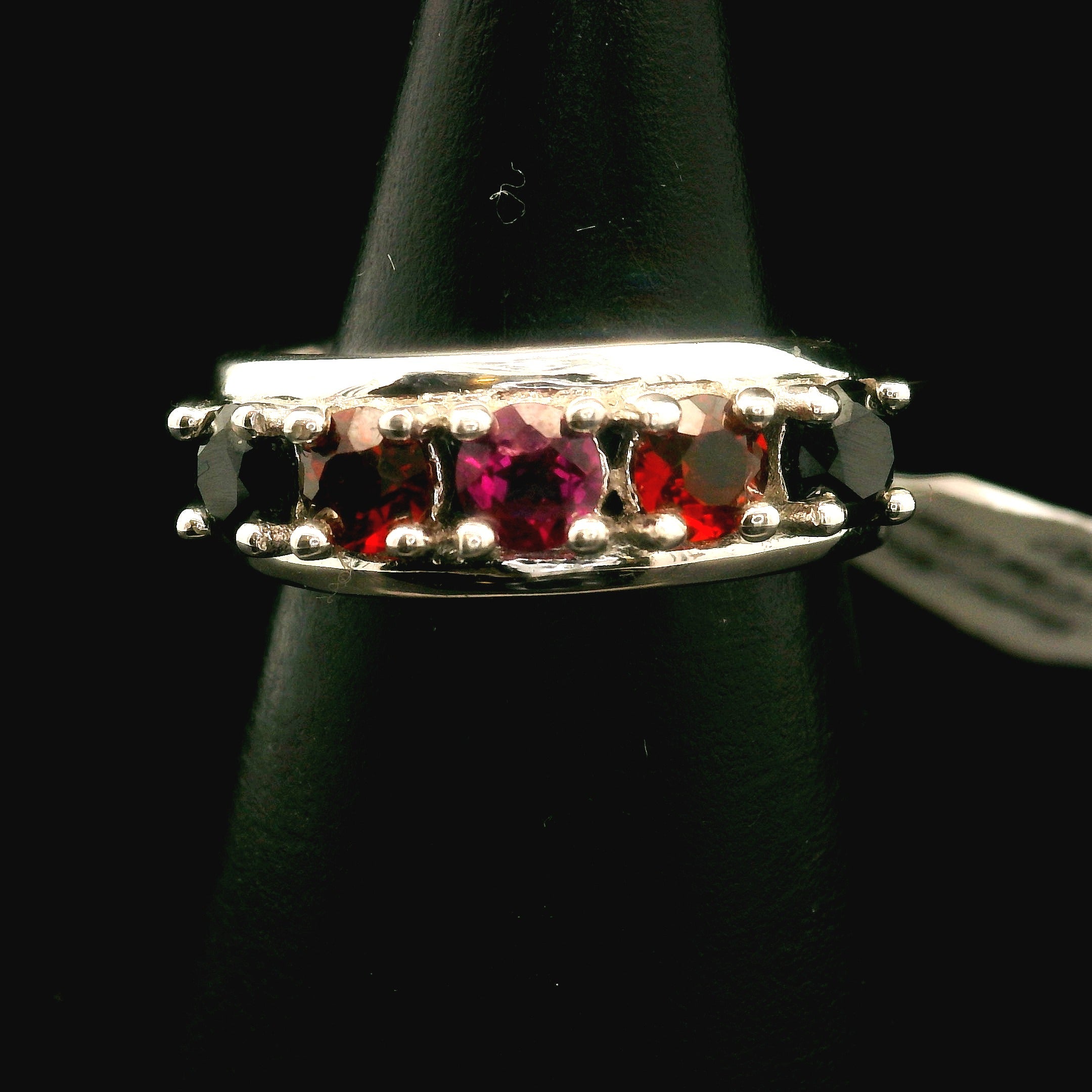 Multi-stone Stacker Cuff Ring .925 Silver for Healing, Intention Setting and Manifesting your Desires