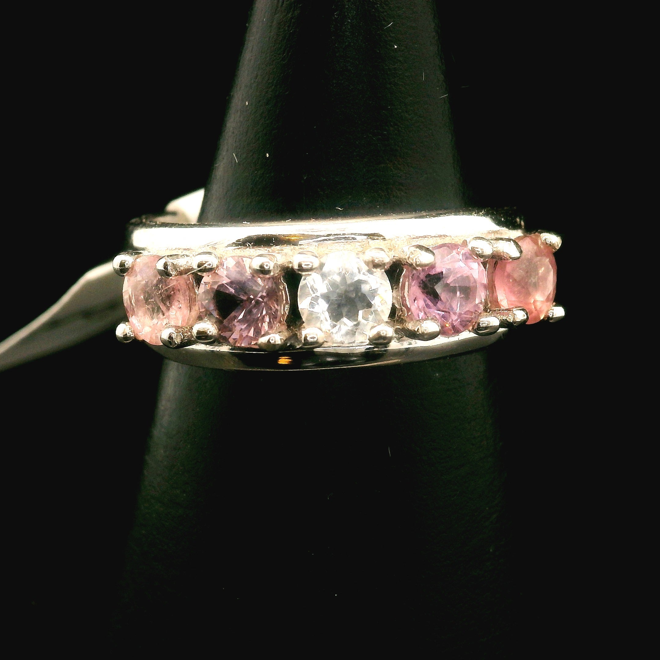 Multi-stone Stacker Cuff Ring .925 Silver for Healing, Intention Setting and Manifesting your Desires