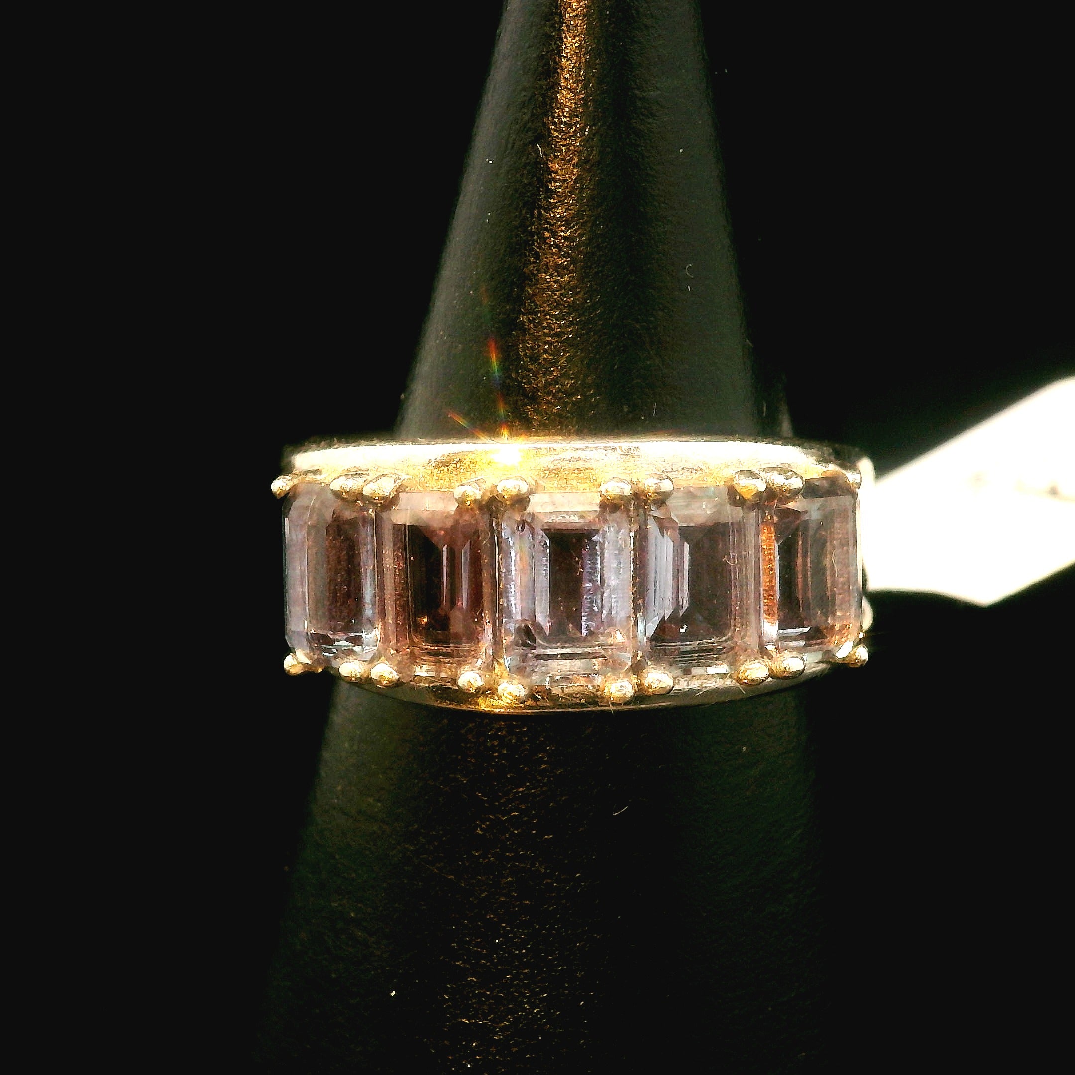 (Lab Created) Alexandrite Stacker Cuff Ring .925 Silver for Spiritual Awakenings