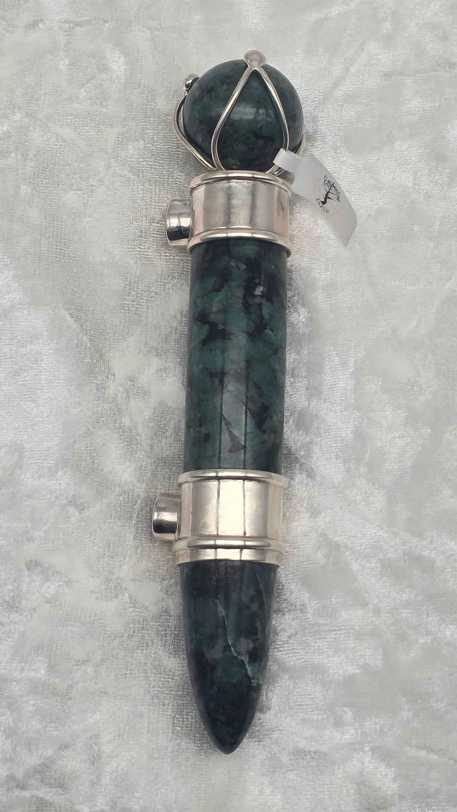 One of a Kind Magic Wand ~ Emerald with Ruby Wand for Abundance, Love and Manifesting your Heart's Desires