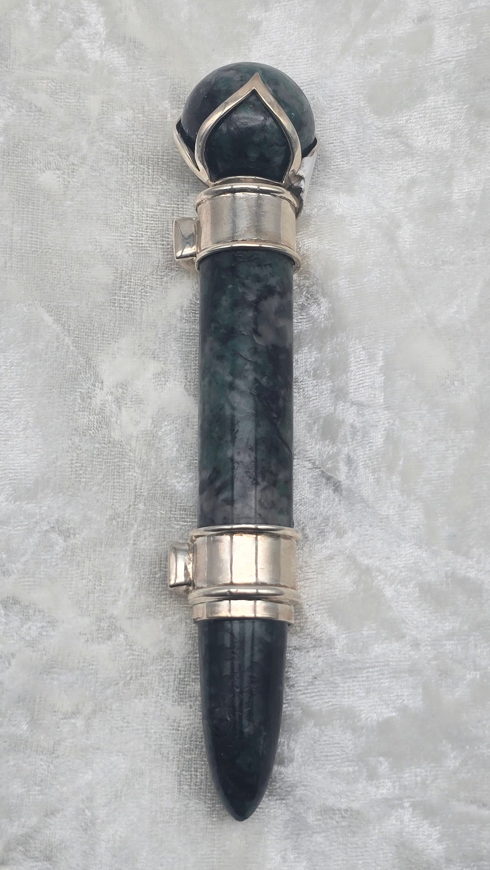 One of a Kind Magic Wand ~ Emerald and Pink Tourmaline Wand for Abundance, Love and Manifesting your Heart's Desires