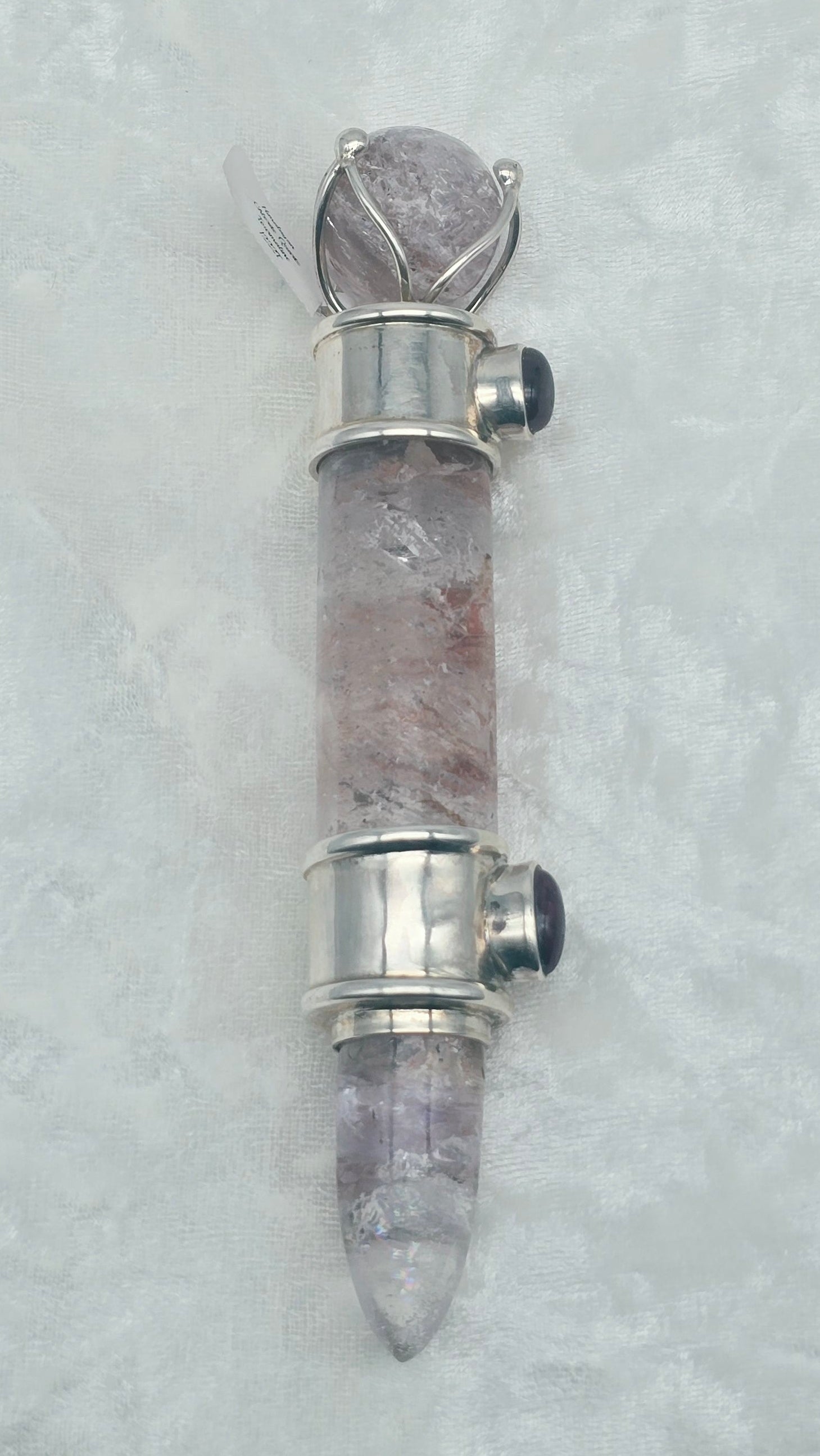 One of a Kind Magic Wand ~ Himalayan Chlorite Quartz with Rubellite (Red Tourmaline) for Personal Power, Connection to Guides & Spirit World