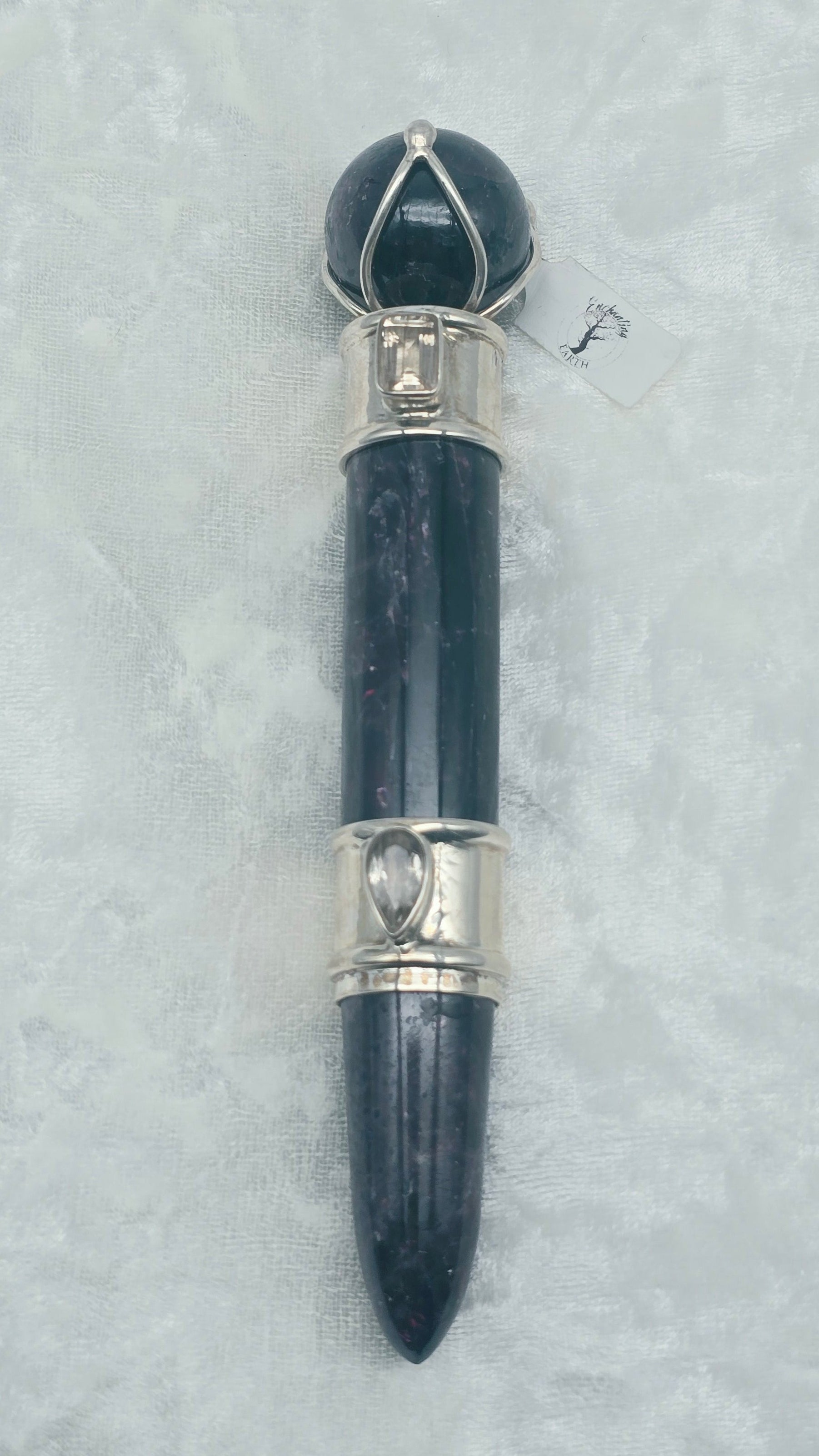 One of a Kind Magic Wand ~ Garnet with Scapolite Gemstones for Transformation, Grounding and Self-Discovery