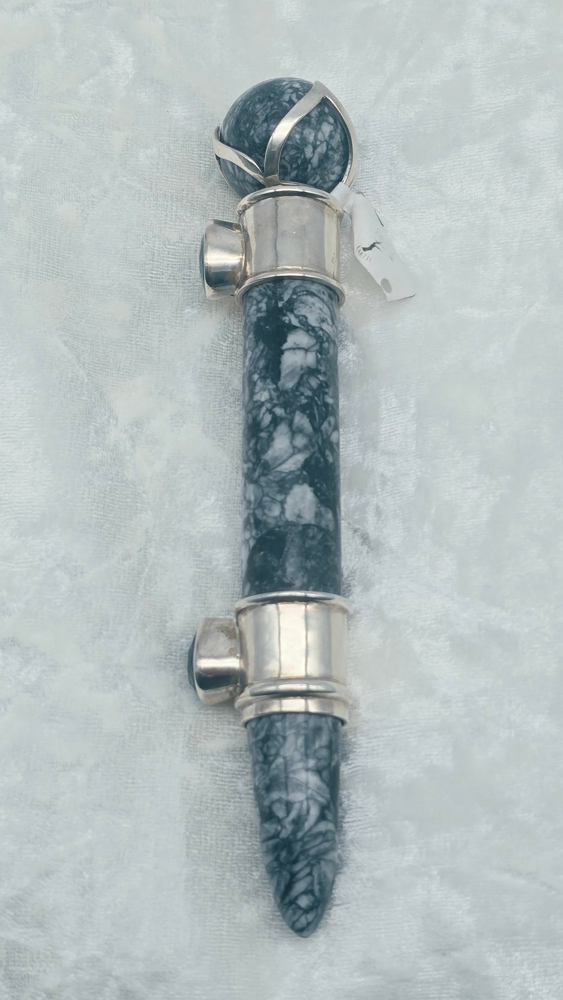 One of a Kind Magic Wand ~ Pinolite and Color Change Fluorite Wand for Balance, Focus and Protection