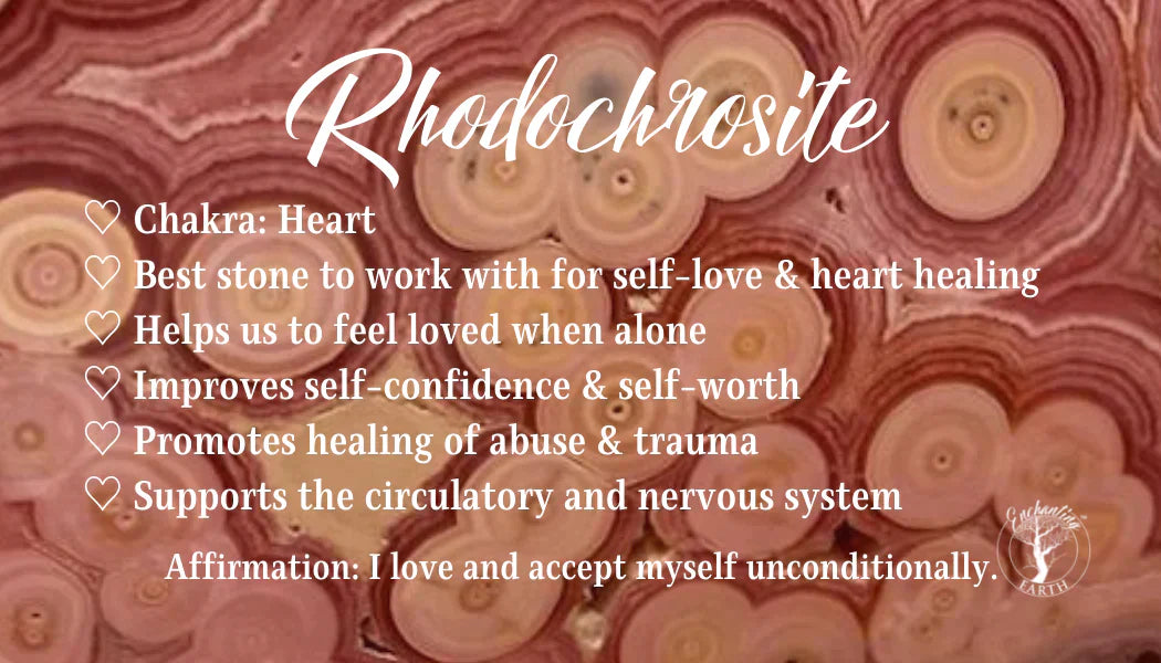 Rhodochrosite Pendant .925 Silver for Emotional and Trauma Healing
