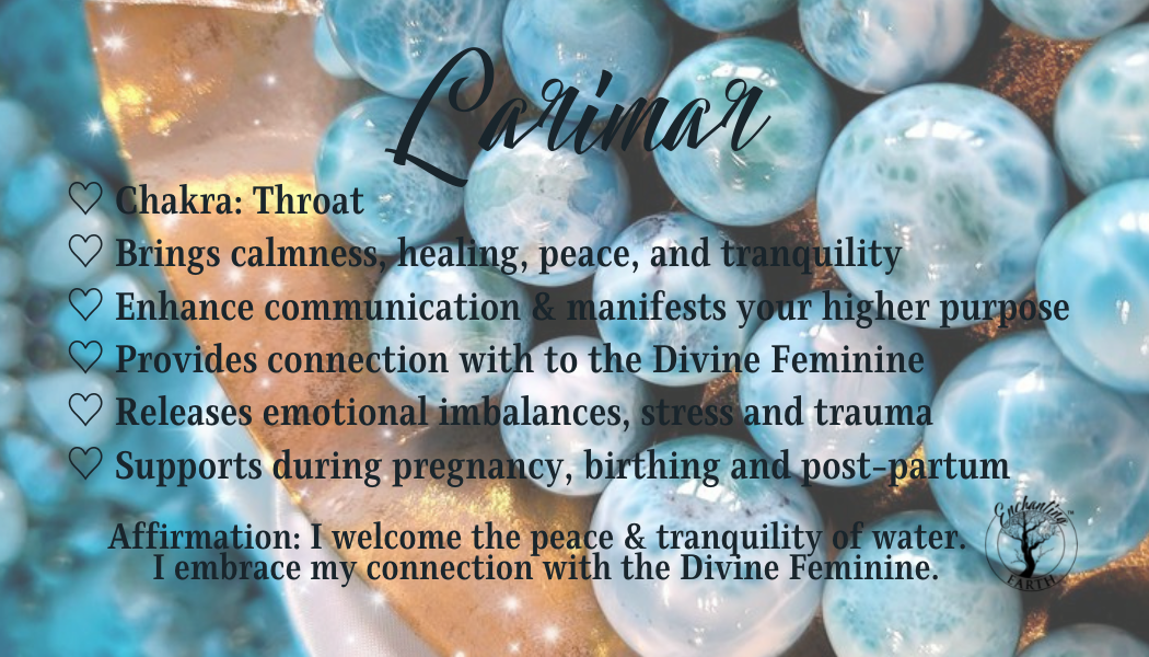 Larimar Heart and Natrolite Pendant for Awakening your Intuitive Powers and Tranquility