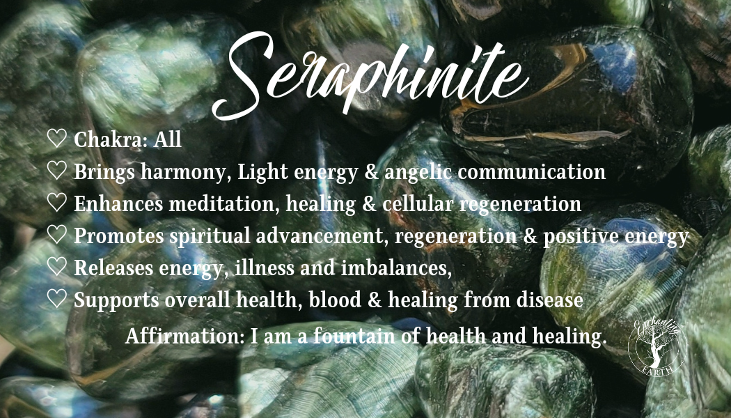 Seraphinite Chip Bracelet for Meditation, Overall Healing & Cellular Regeneration