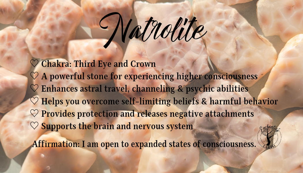 Natrolite Pendant .925 Silver for Channeling, Psychic Abilities and Awakening of your Third Eye Chakra