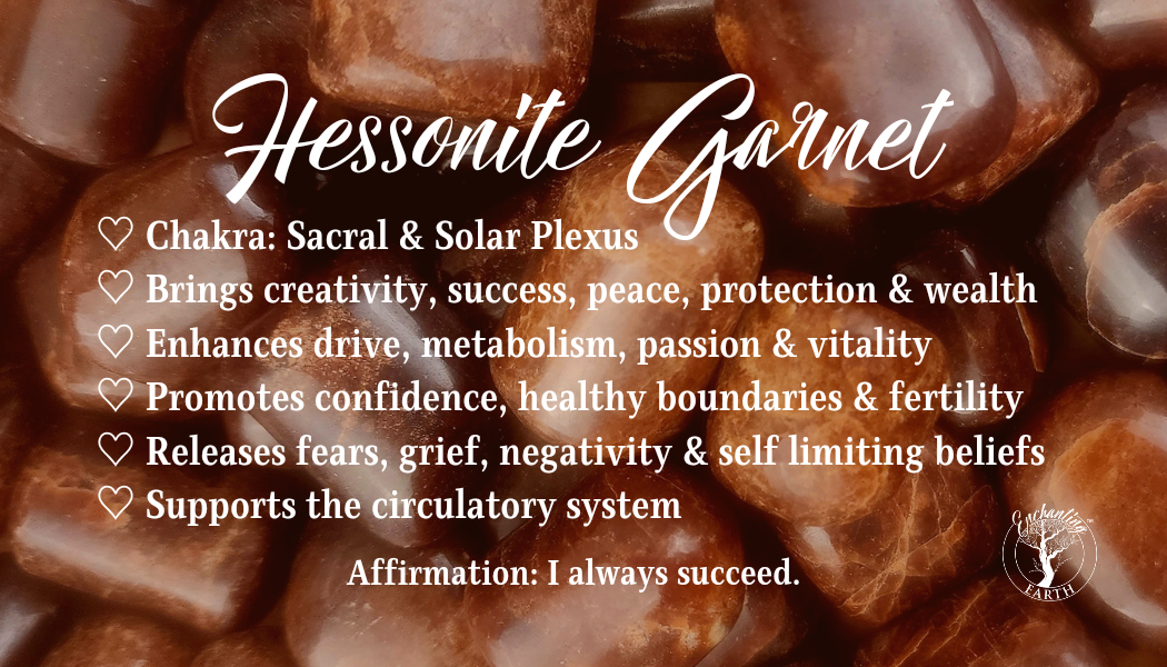 Hessonite Garnet Pendant .925 Silver for Creativity, Wealth, and Heathy Confidence