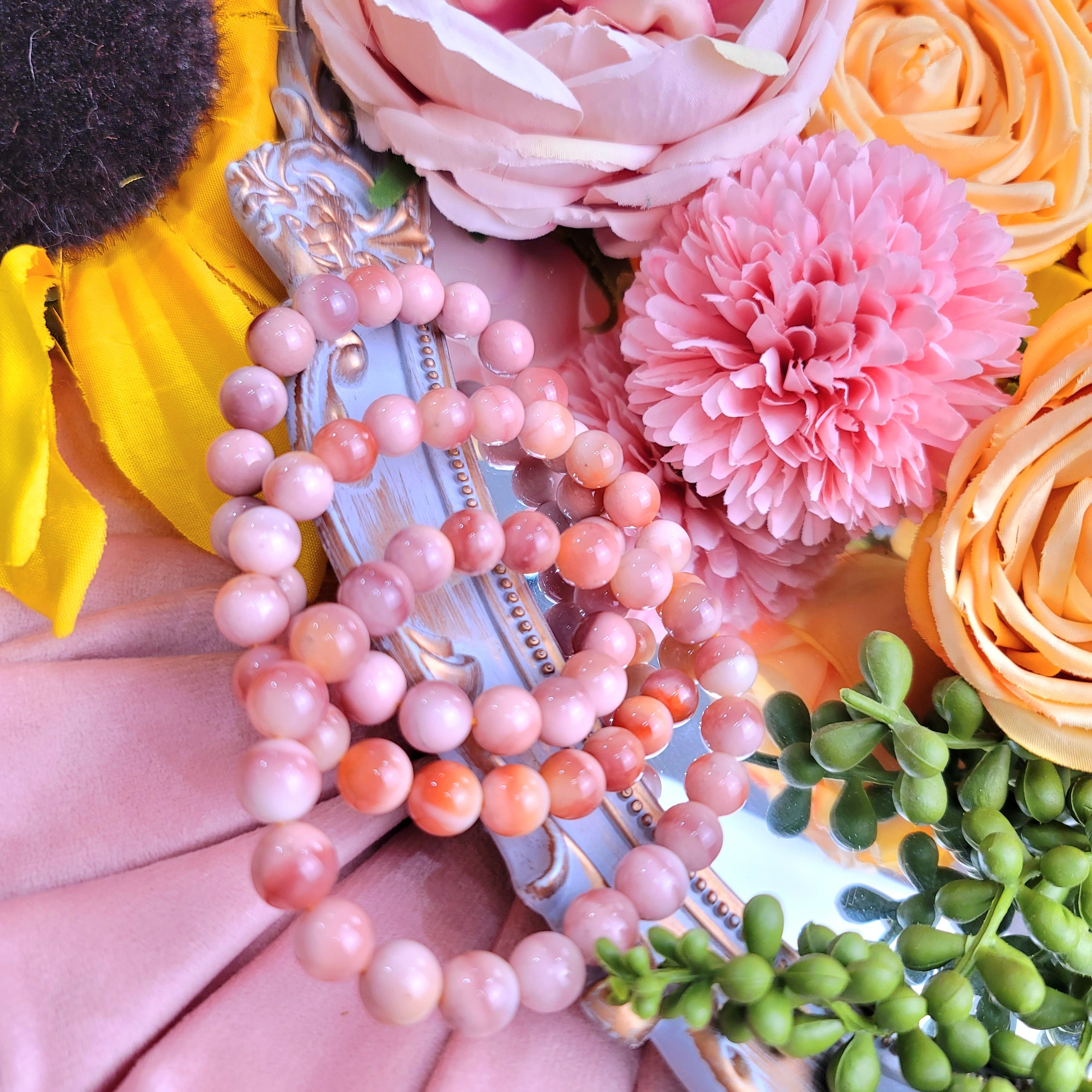 Pink Jade Bracelet for Acceptance and Serenity
