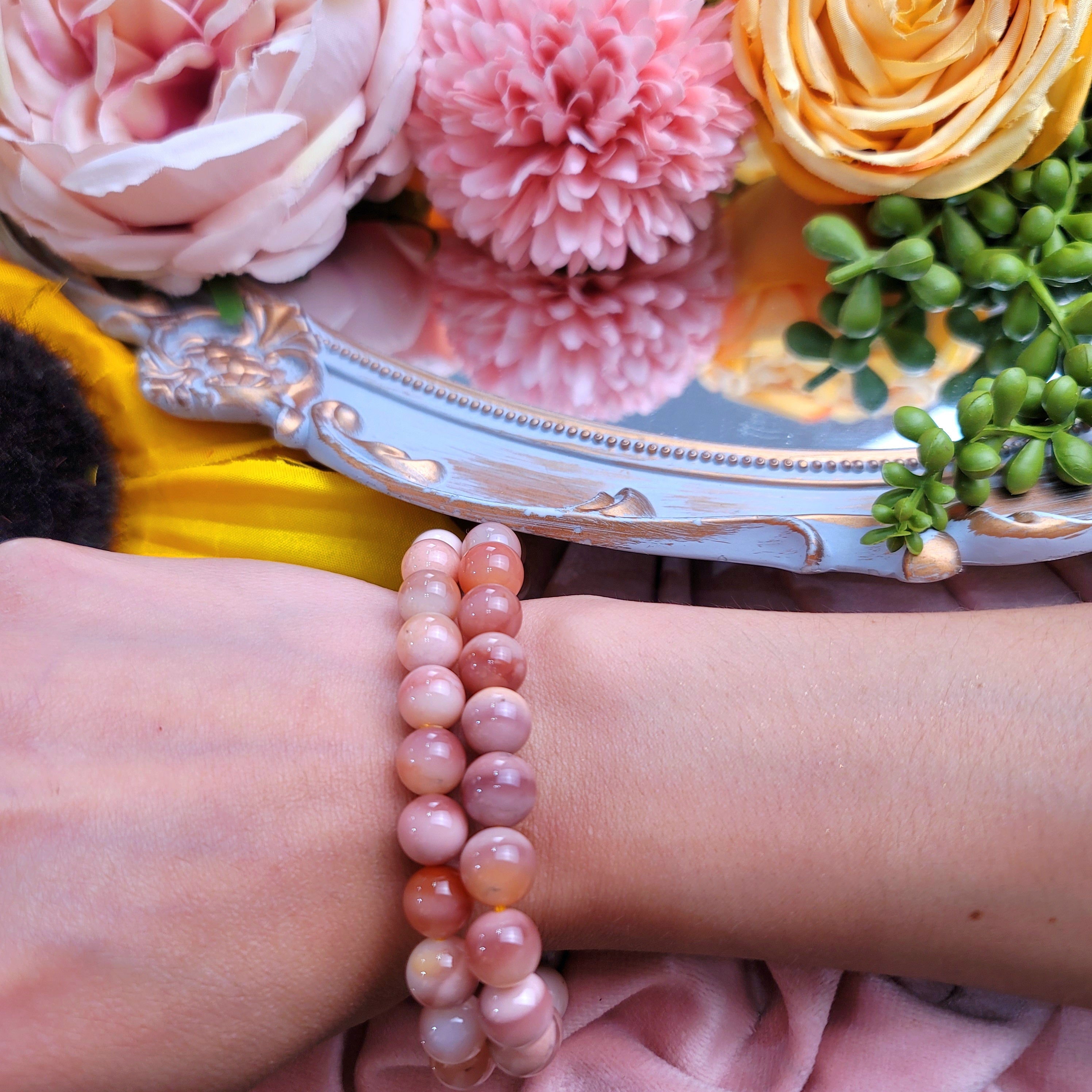 Pink Jade Bracelet for Acceptance and Serenity