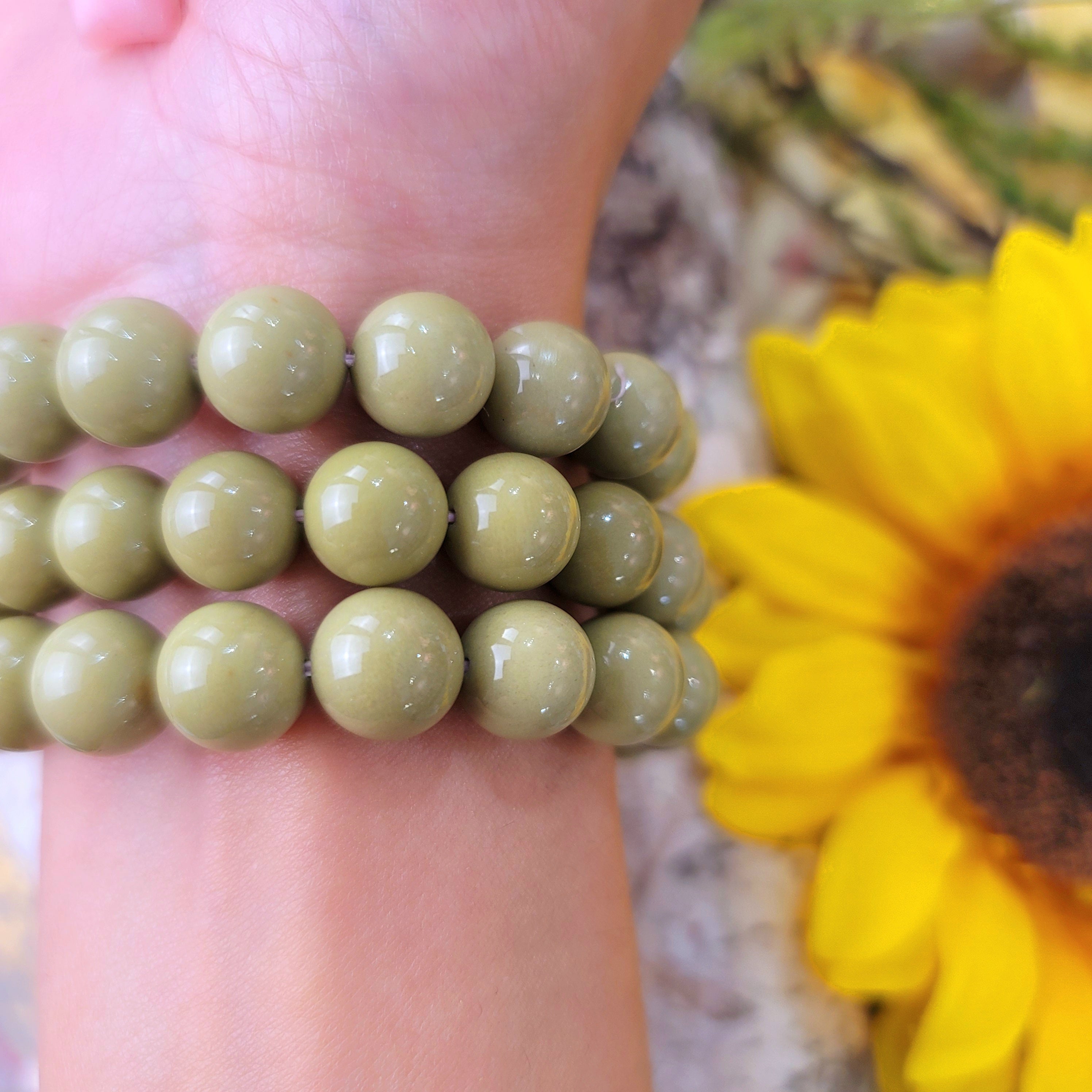 Green Alashan Agate Bracelet for Soothing your Heart