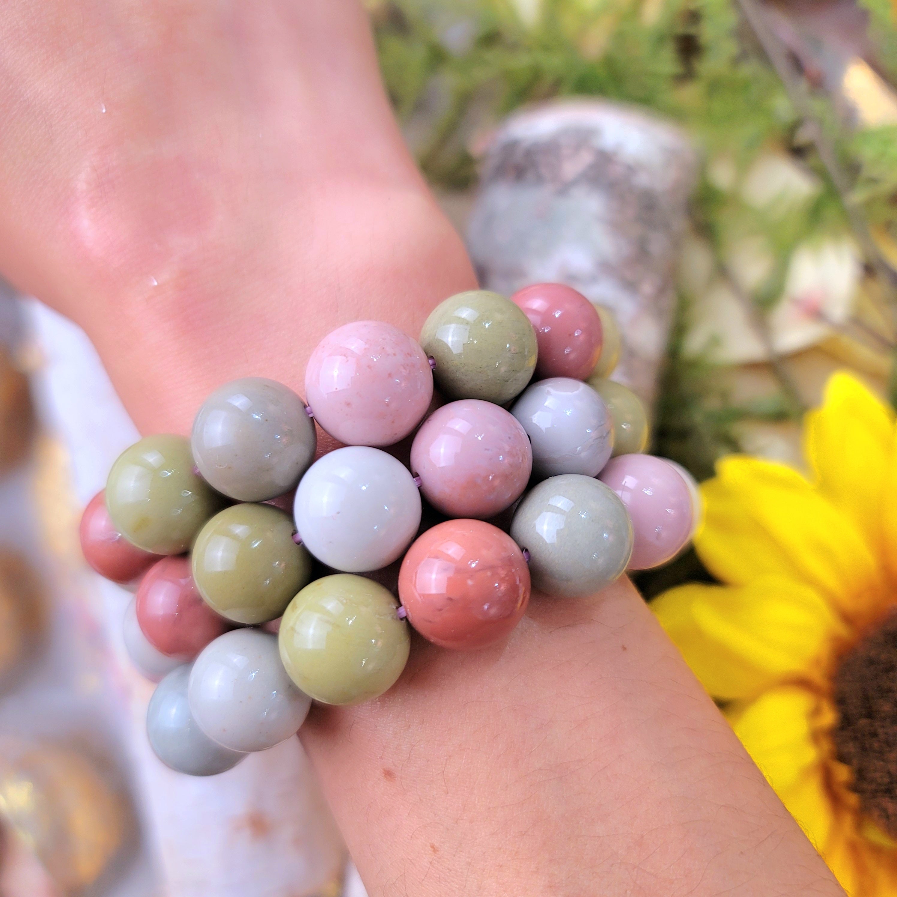 Alashan Agate Multi Bracelet for Soothing your Heart