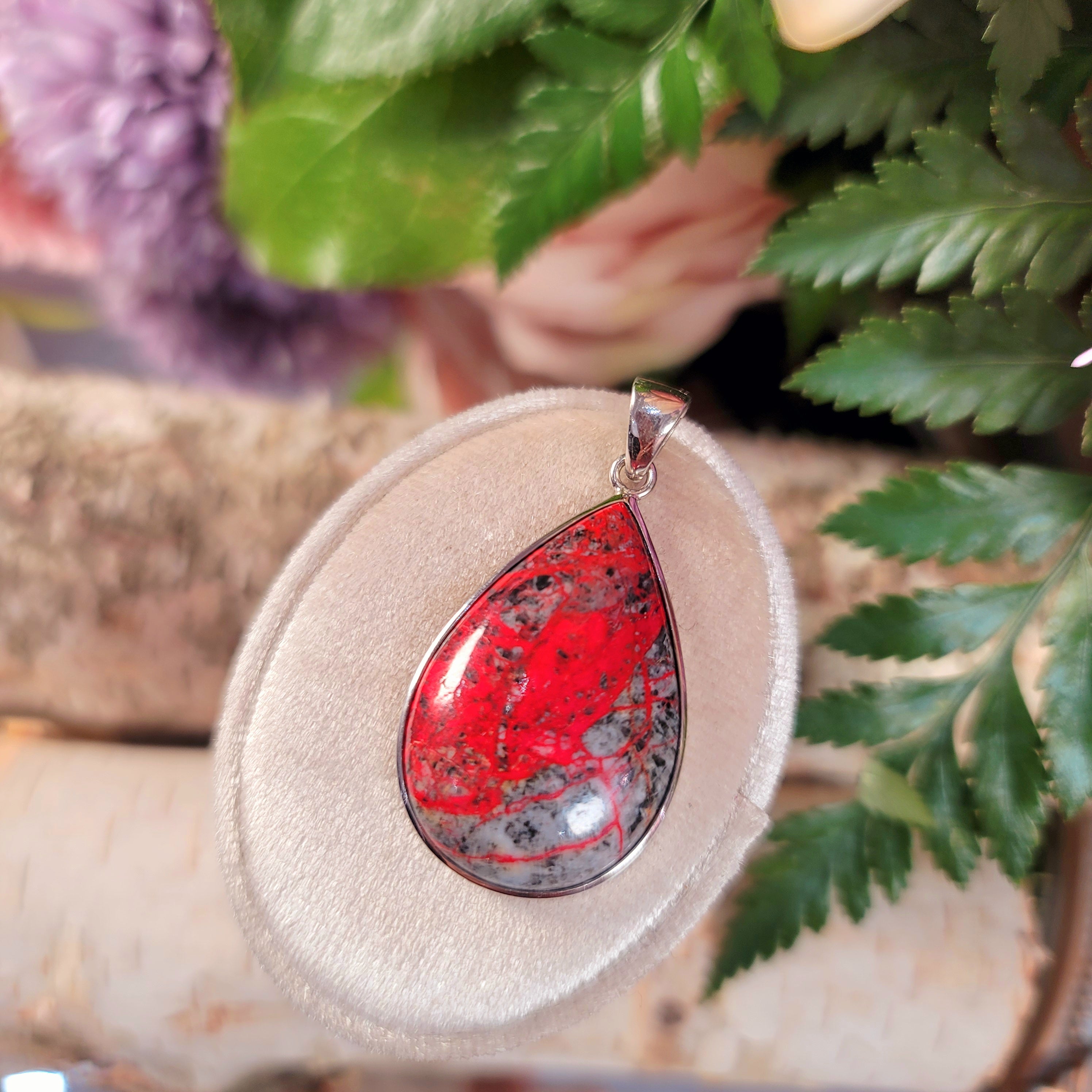 Russian Cinnabar Pendant for Creativity, Empowerment and Transformation