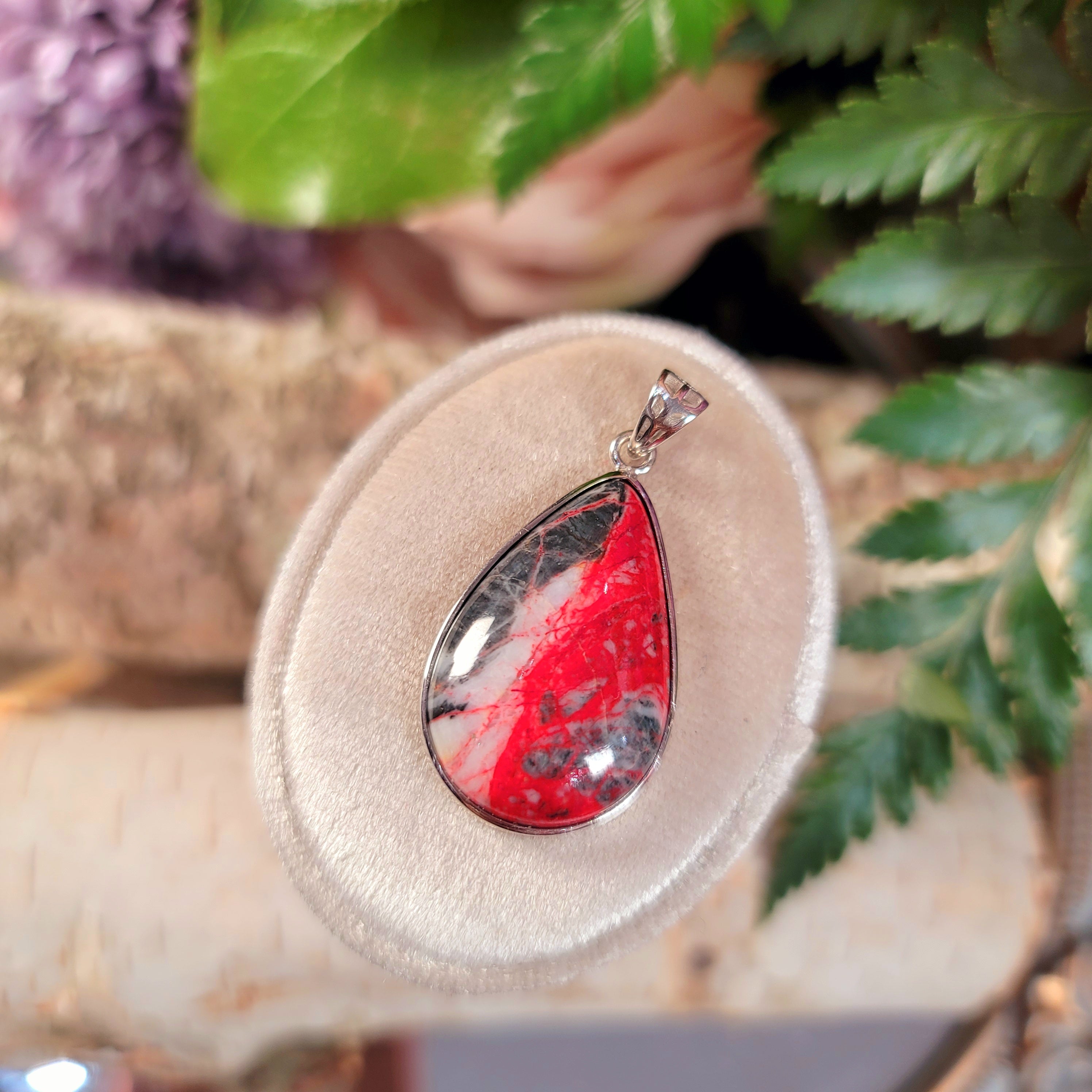 Russian Cinnabar Pendant for Creativity, Empowerment and Transformation