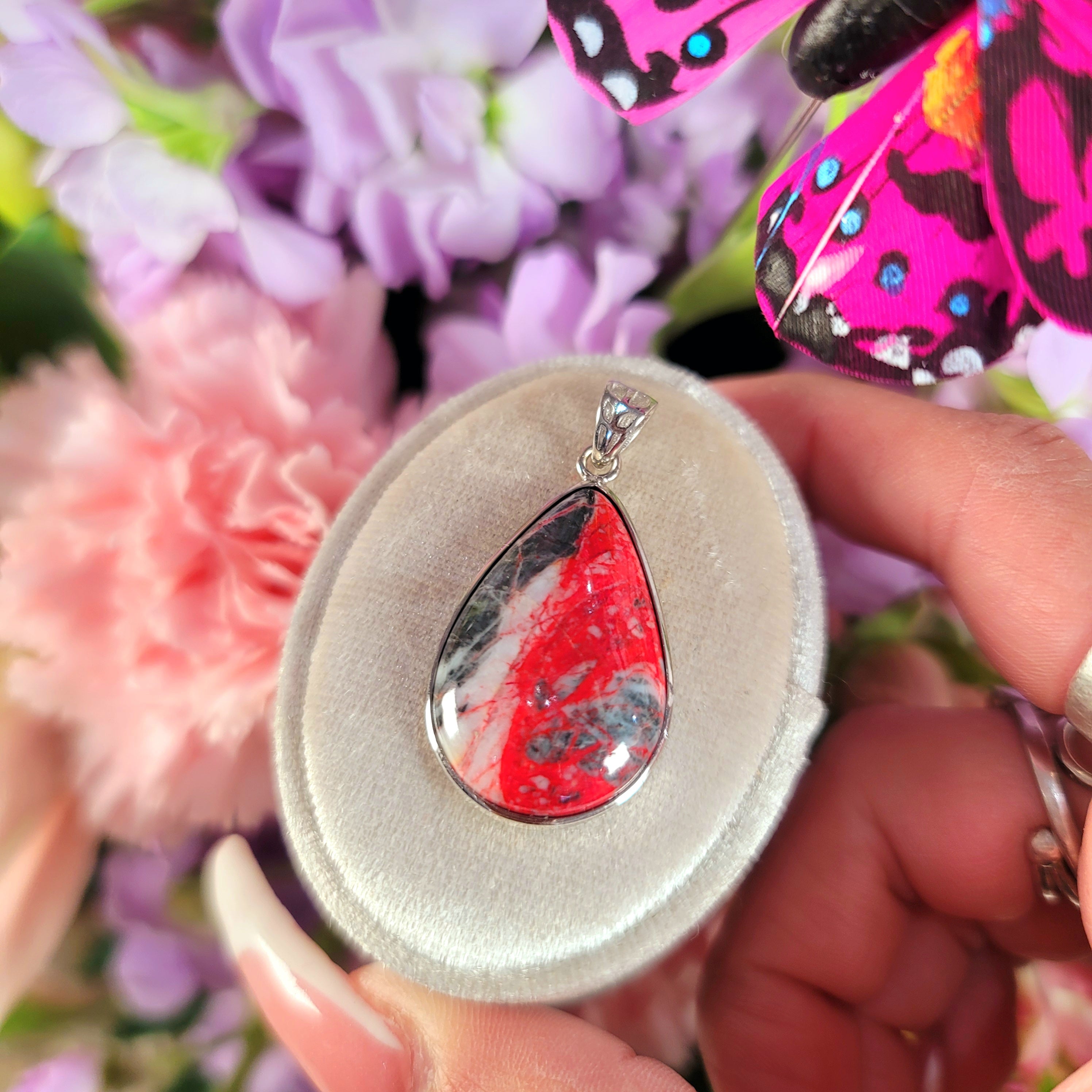 Russian Cinnabar Pendant for Creativity, Empowerment and Transformation