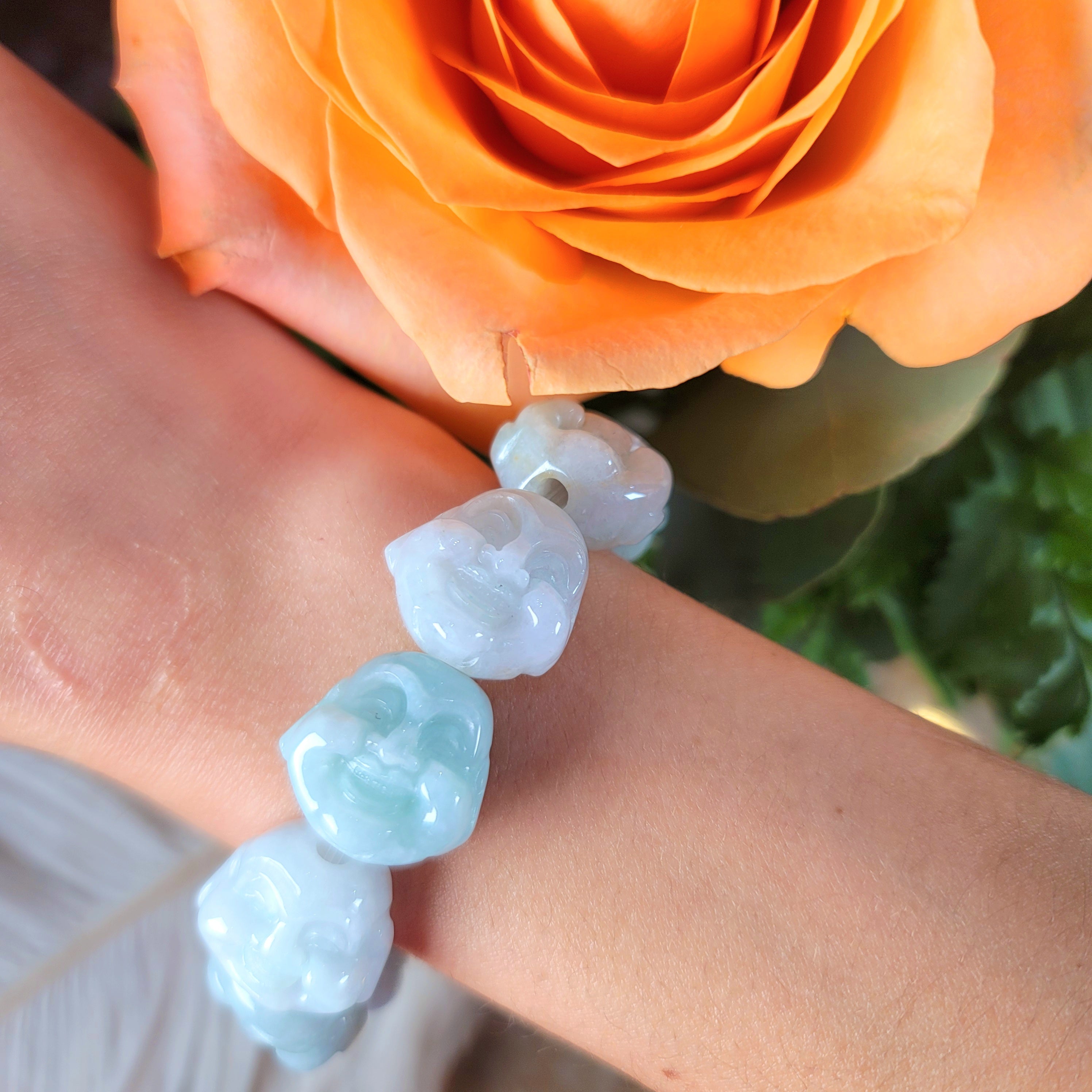 Jade Buddha Bracelet for Acceptance and Peace and Serenity