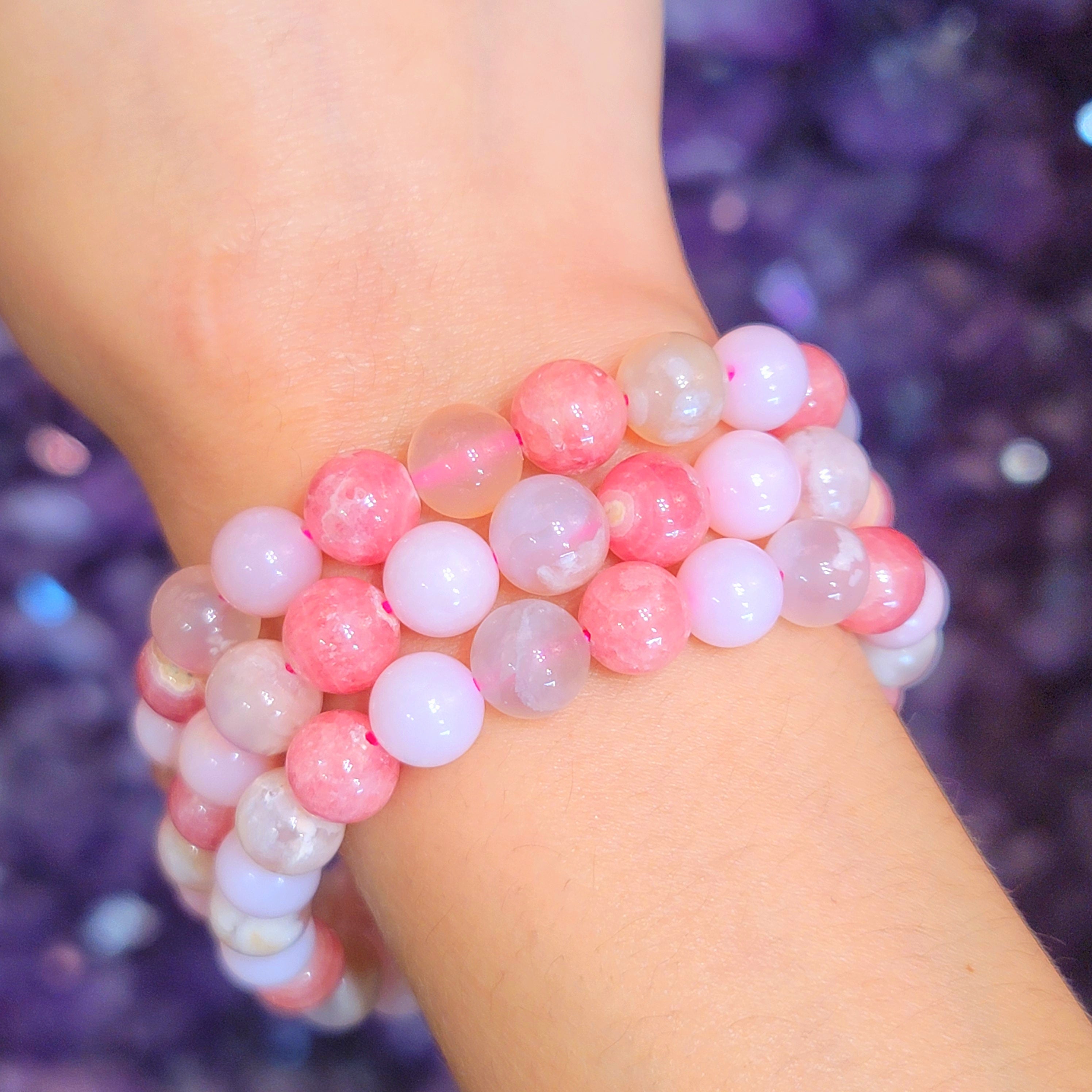 Free To Be You Bracelet (High Quality) for Heart Healing and Blossoming into Your True Form, Pink Aura Healing