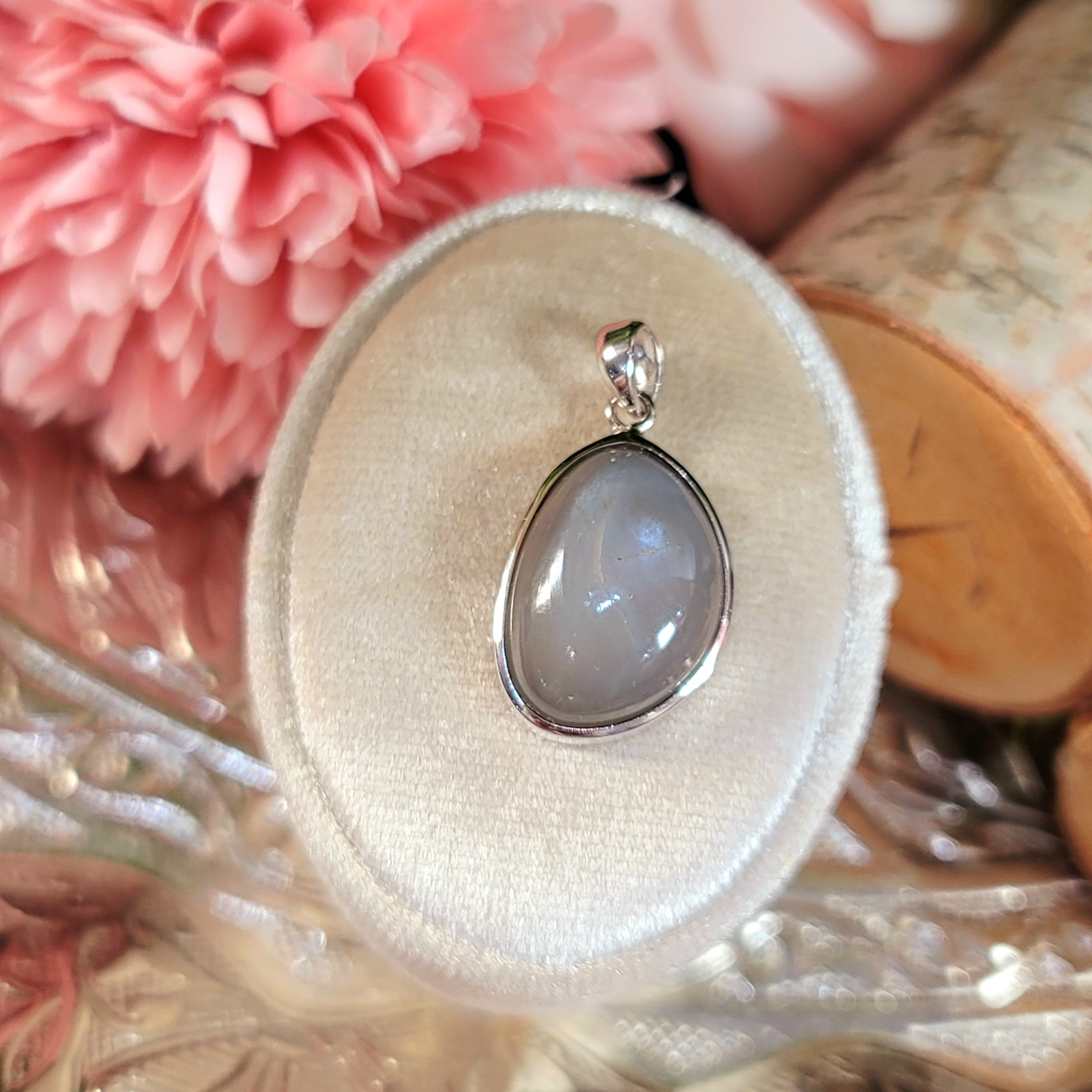 Black Moonstone Pendant .925 Sterling Silver for Enhanced Intuition and Boost your Manifestation