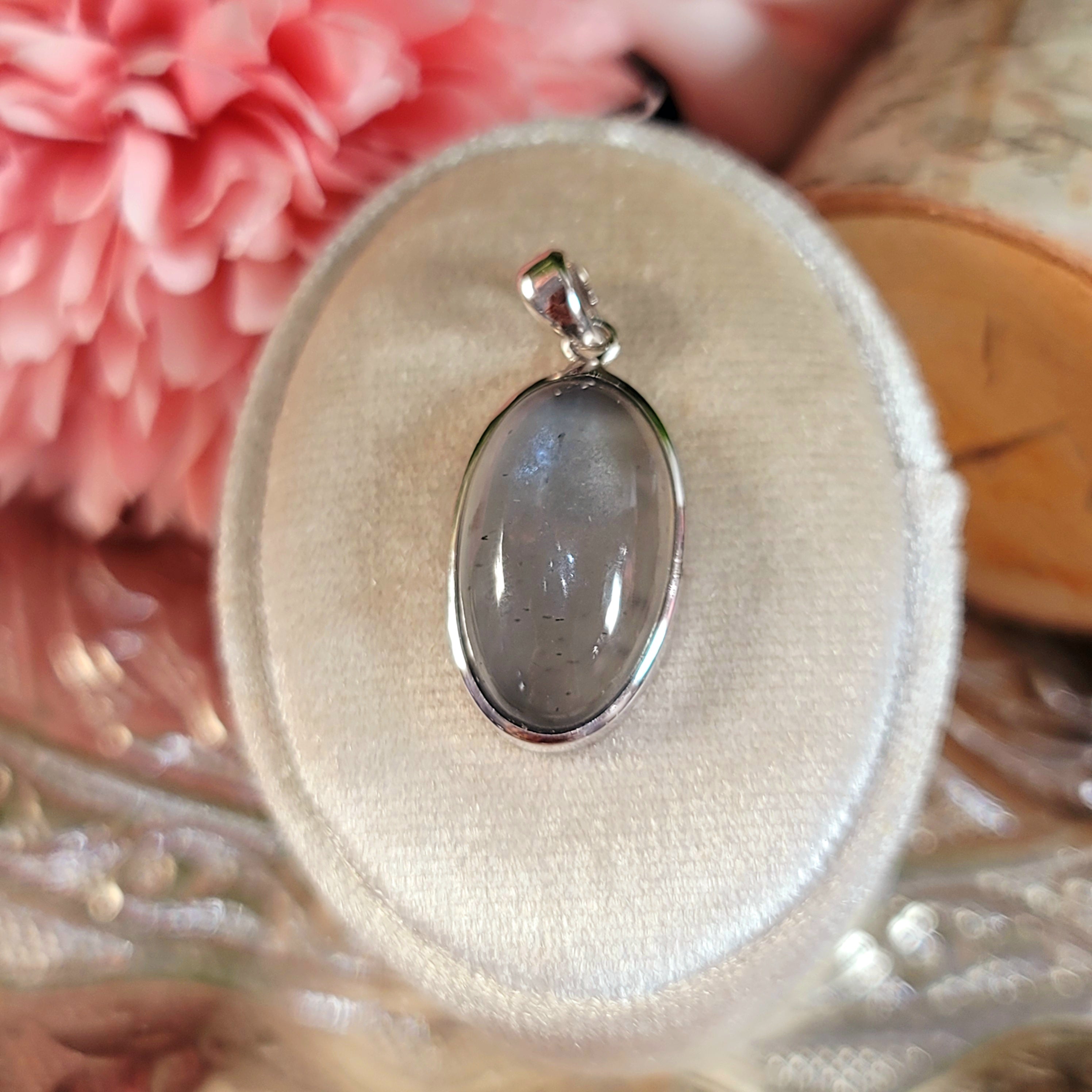 Black Moonstone Pendant .925 Sterling Silver for Enhanced Intuition and Boost your Manifestation