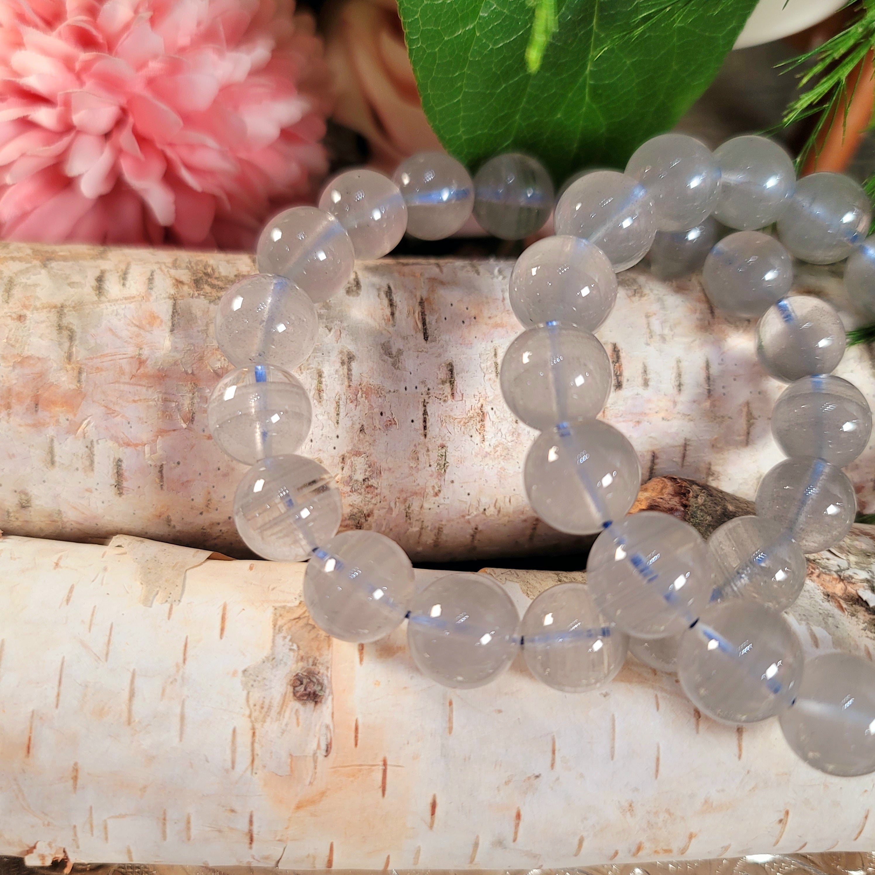 Blue Garden Quartz Phantom Bracelet for Insight, Meditation & Shamanic Journey