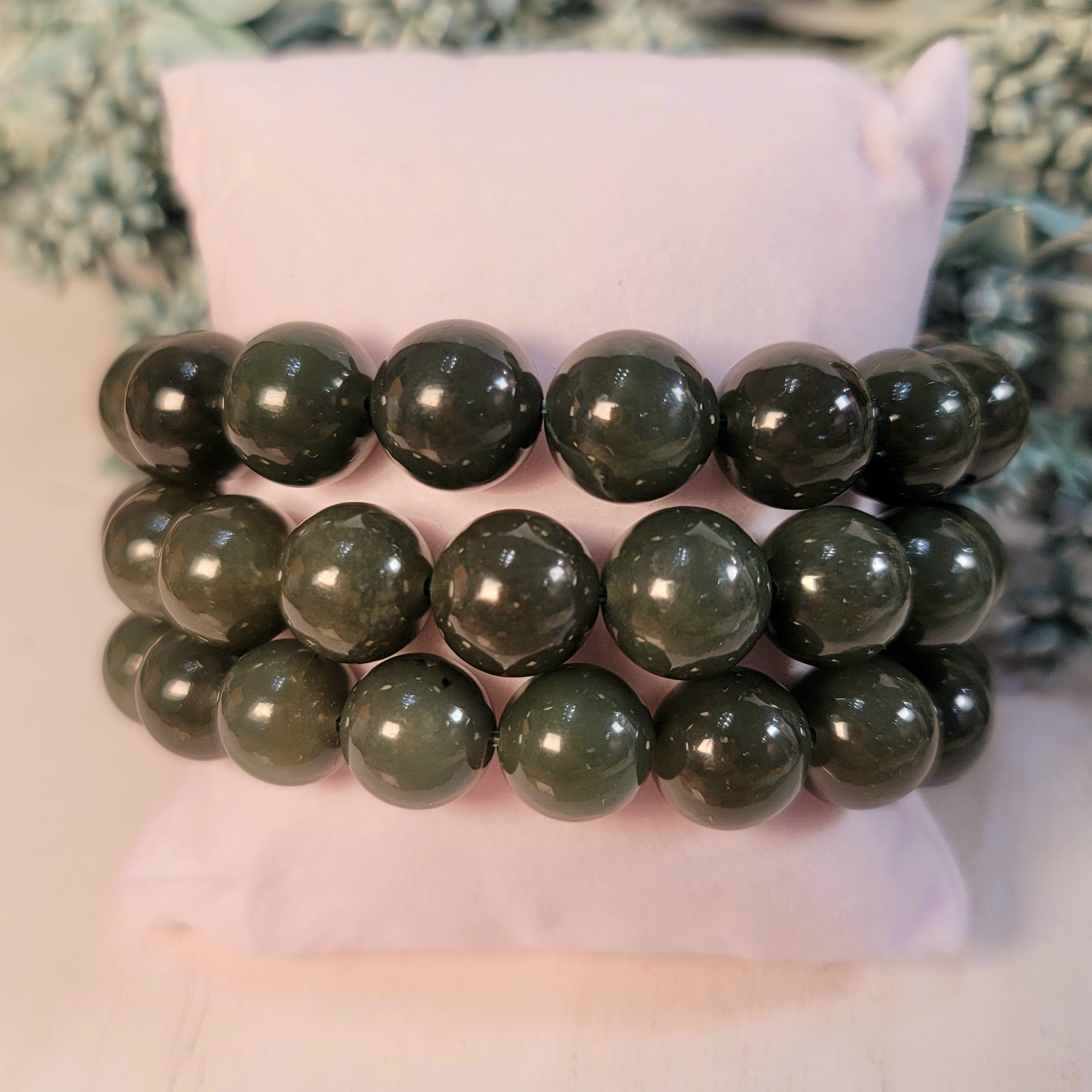 Guatemalan Jadeite Bracelet (AAA Grade) for Abundance, Health and Protection