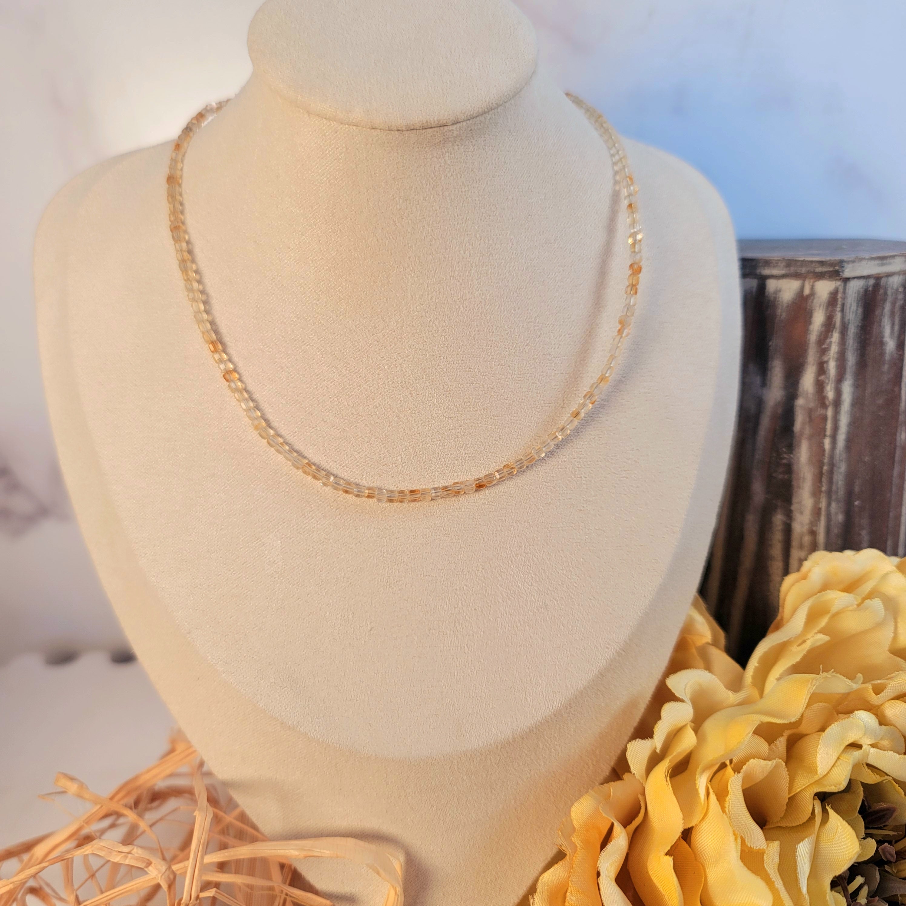 Citrine Choker/Layering Necklace for Abundance on your Soul's Path