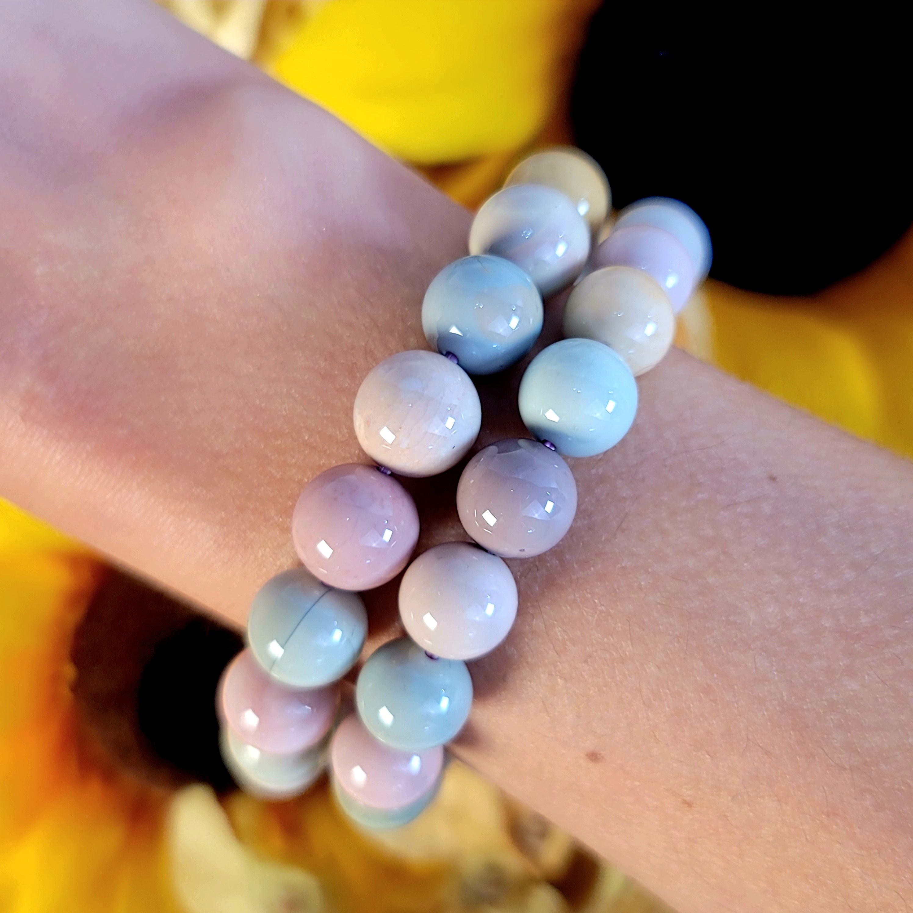 Alashan Agate Macaron Bracelet for Soothing your Heart